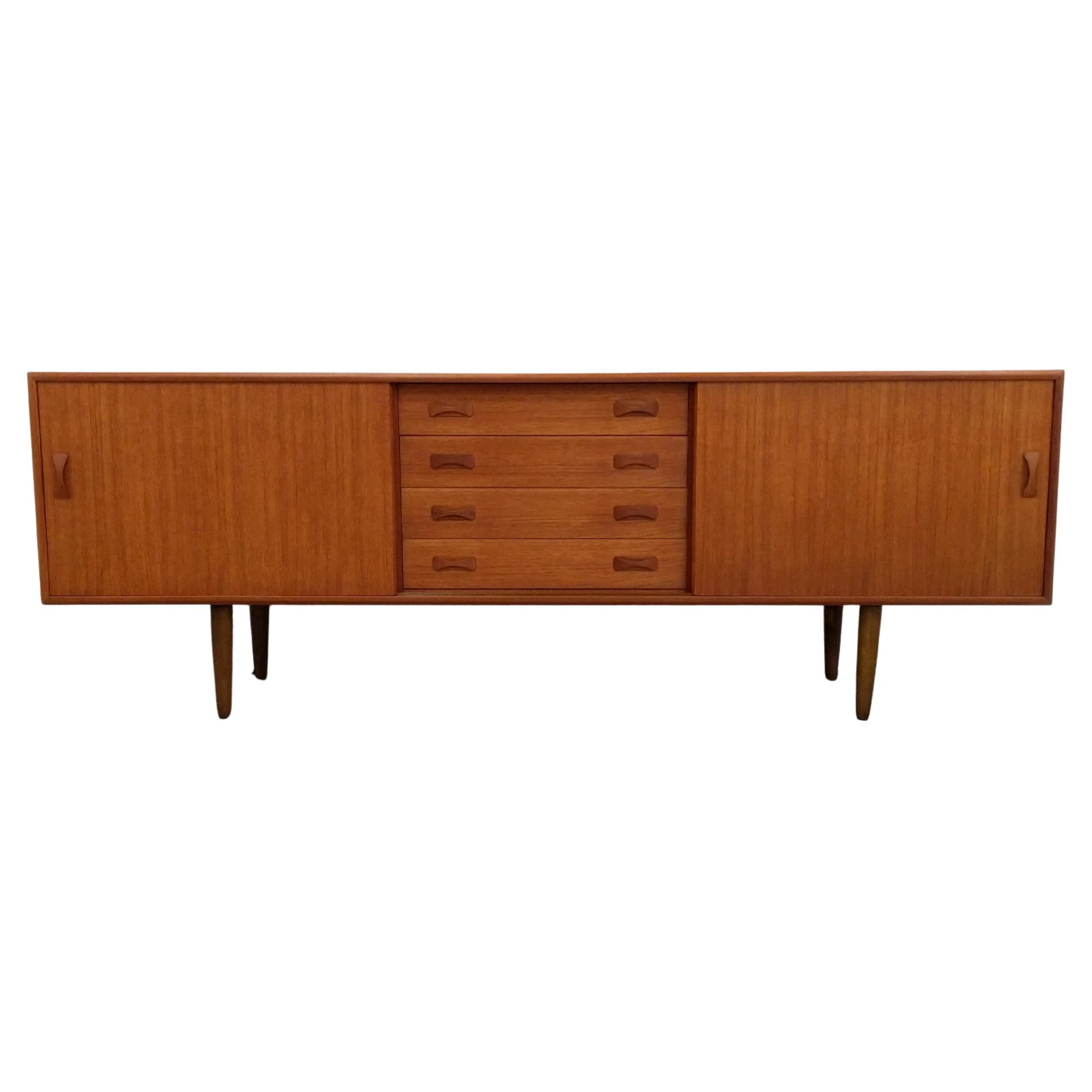 Vintage Danish Mid Century Modern Teak Credenza by Clausen & Søn