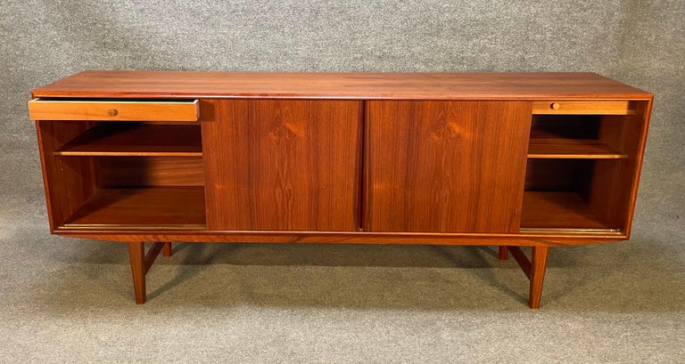 Vintage Danish Mid-Century Modern Teak Credenza by E.W Bach For Sale 5