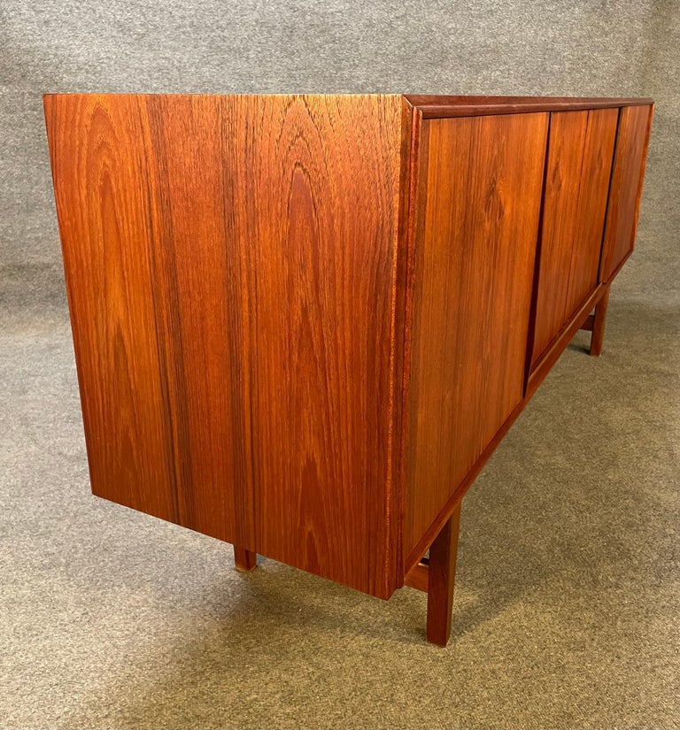 Vintage Danish Mid-Century Modern Teak Credenza by E.W Bach For Sale 6