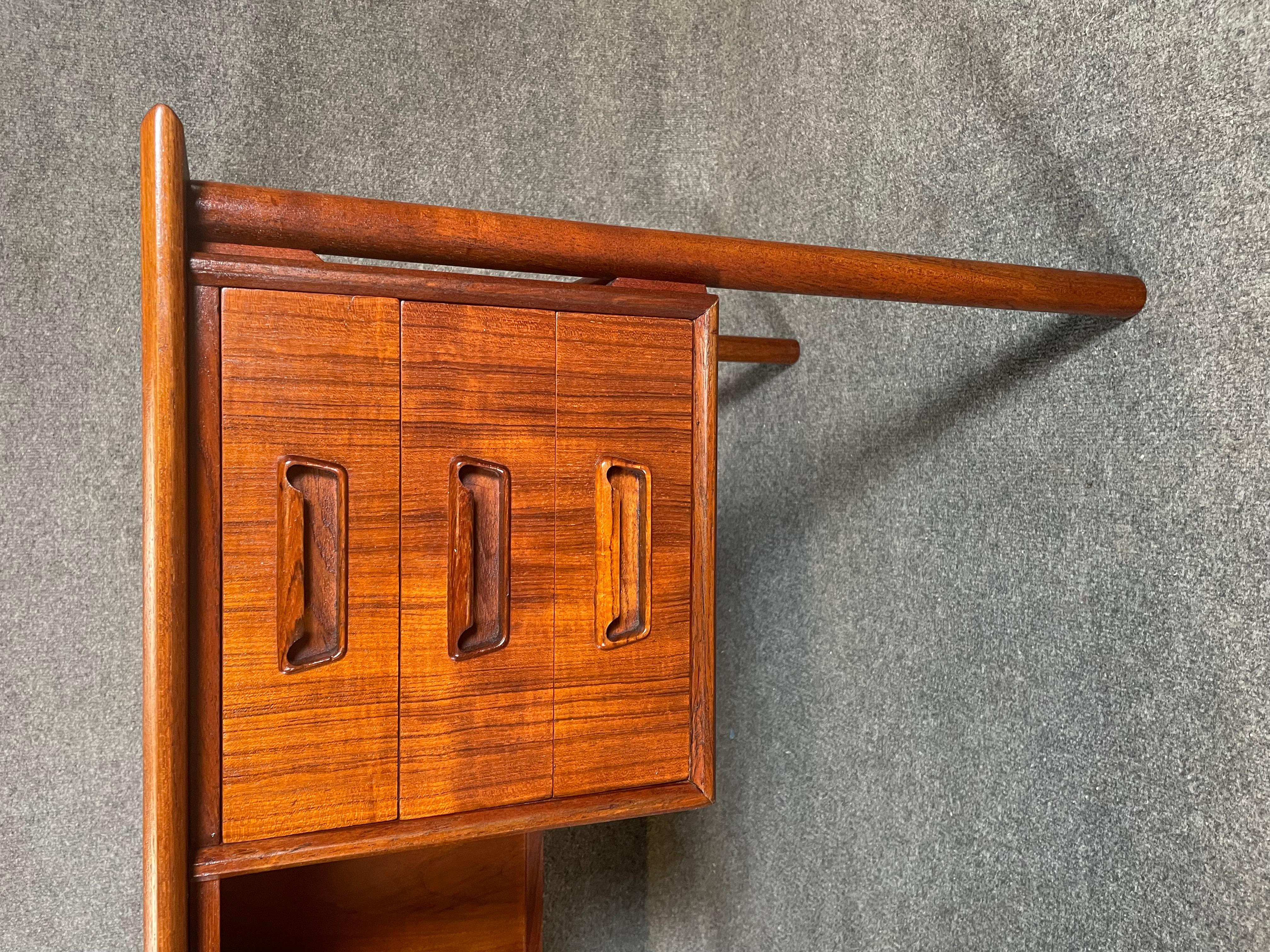 Woodwork Vintage Danish Mid Century Modern Teak Desk by Gunaar Tibergaard For Sale