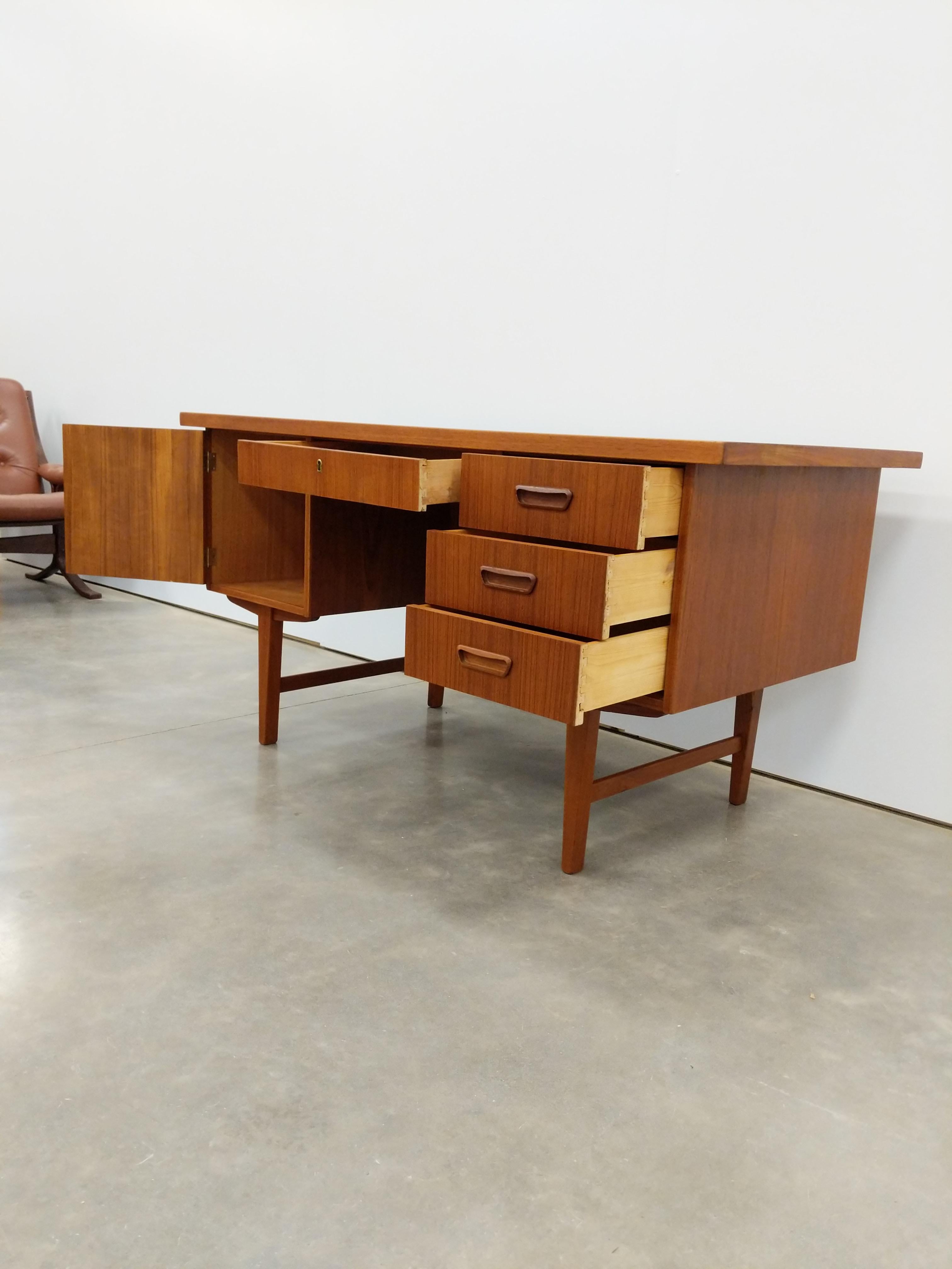 Scandinavian Modern Vintage Danish Mid Century Modern Teak Desk