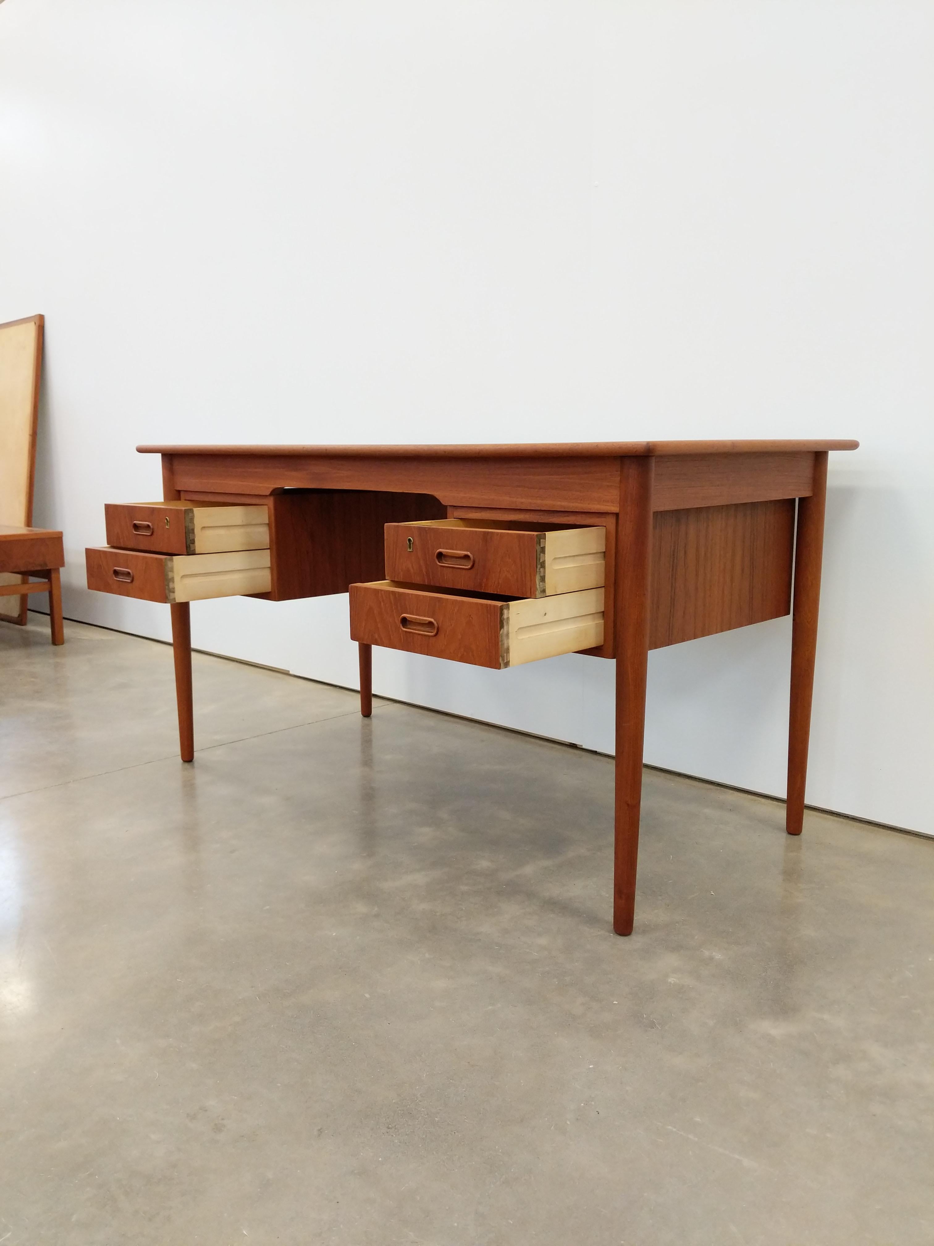 Mid-Century Modern Vintage Danish Mid Century Modern Teak Desk