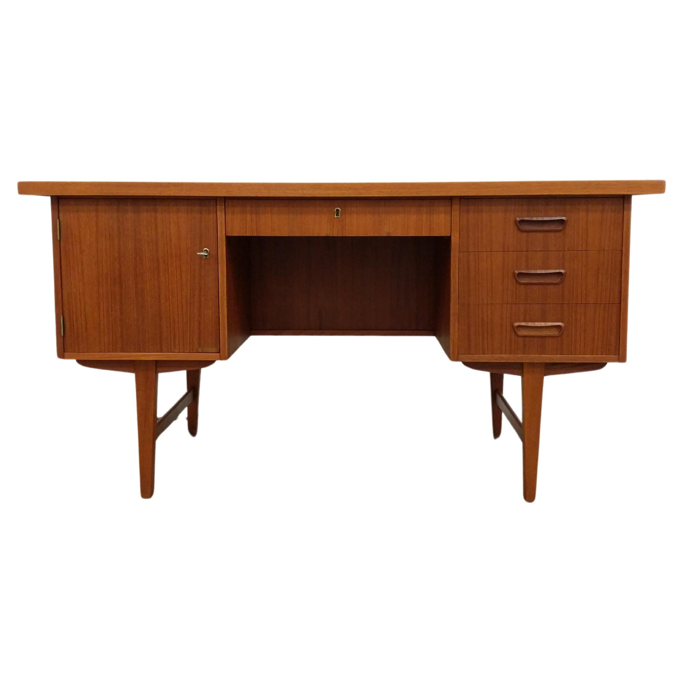 Vintage Danish Mid Century Modern Teak Desk