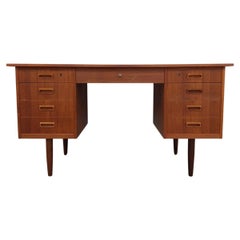 Vintage Danish Mid Century Modern Teak Desk