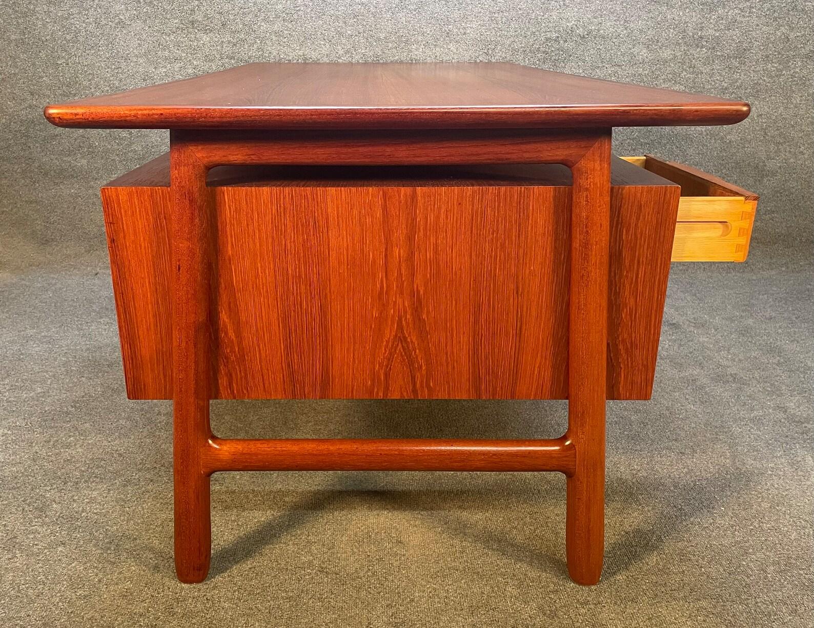 Vintage Danish Mid-Century Modern Teak Desk 