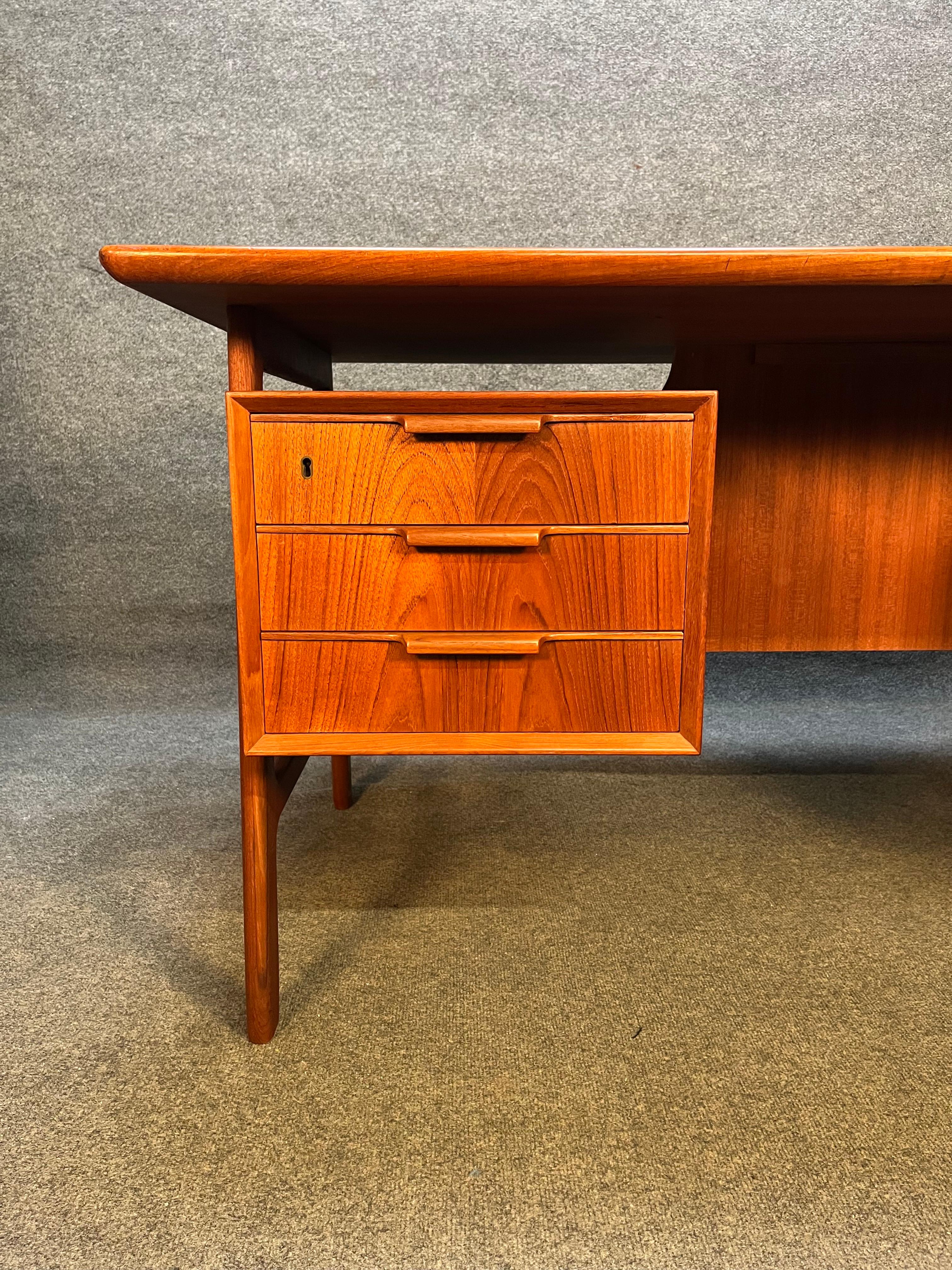 Mid-20th Century Vintage Danish Mid-Century Modern Teak Desk 