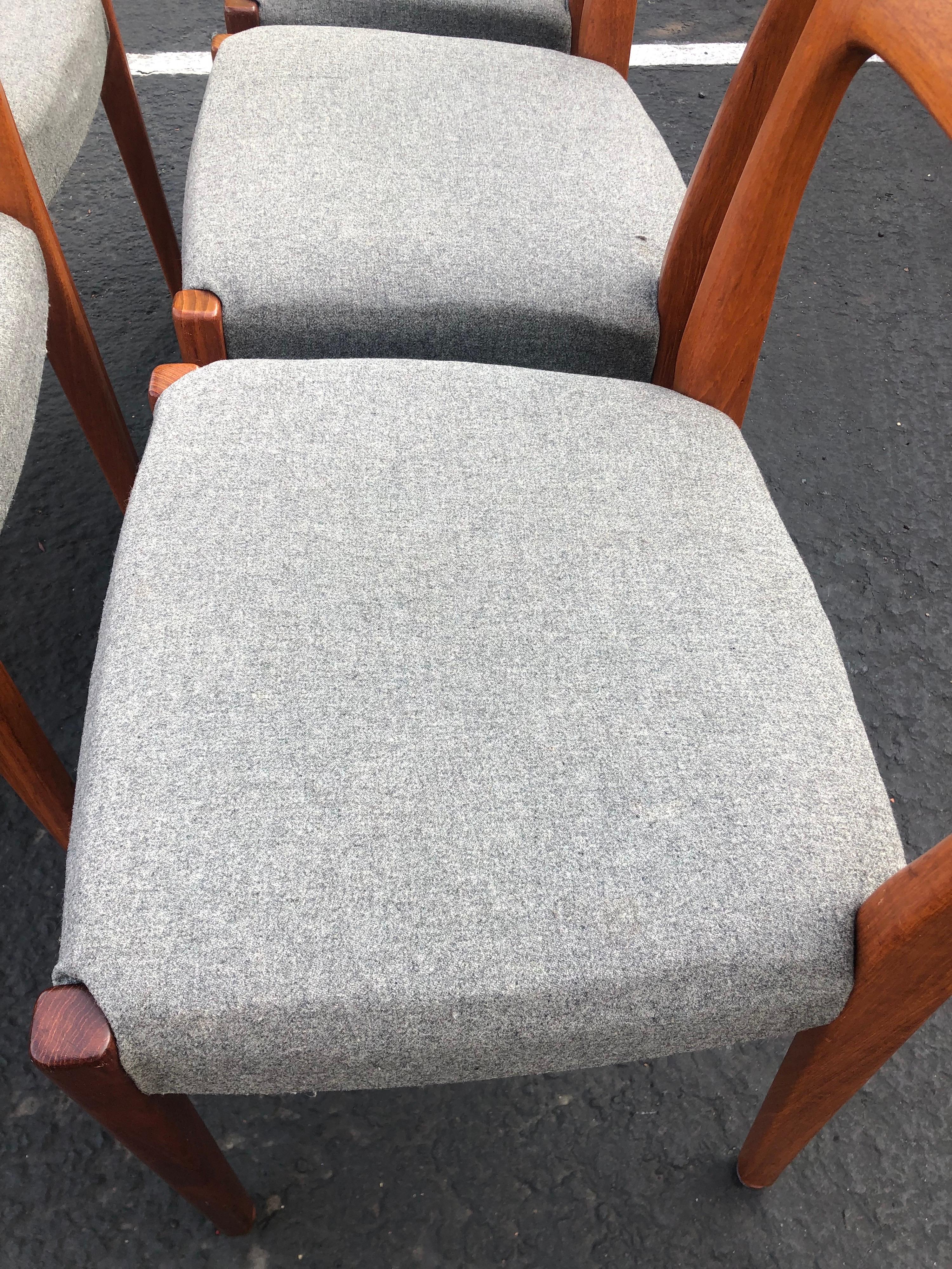teak mid century dining chairs