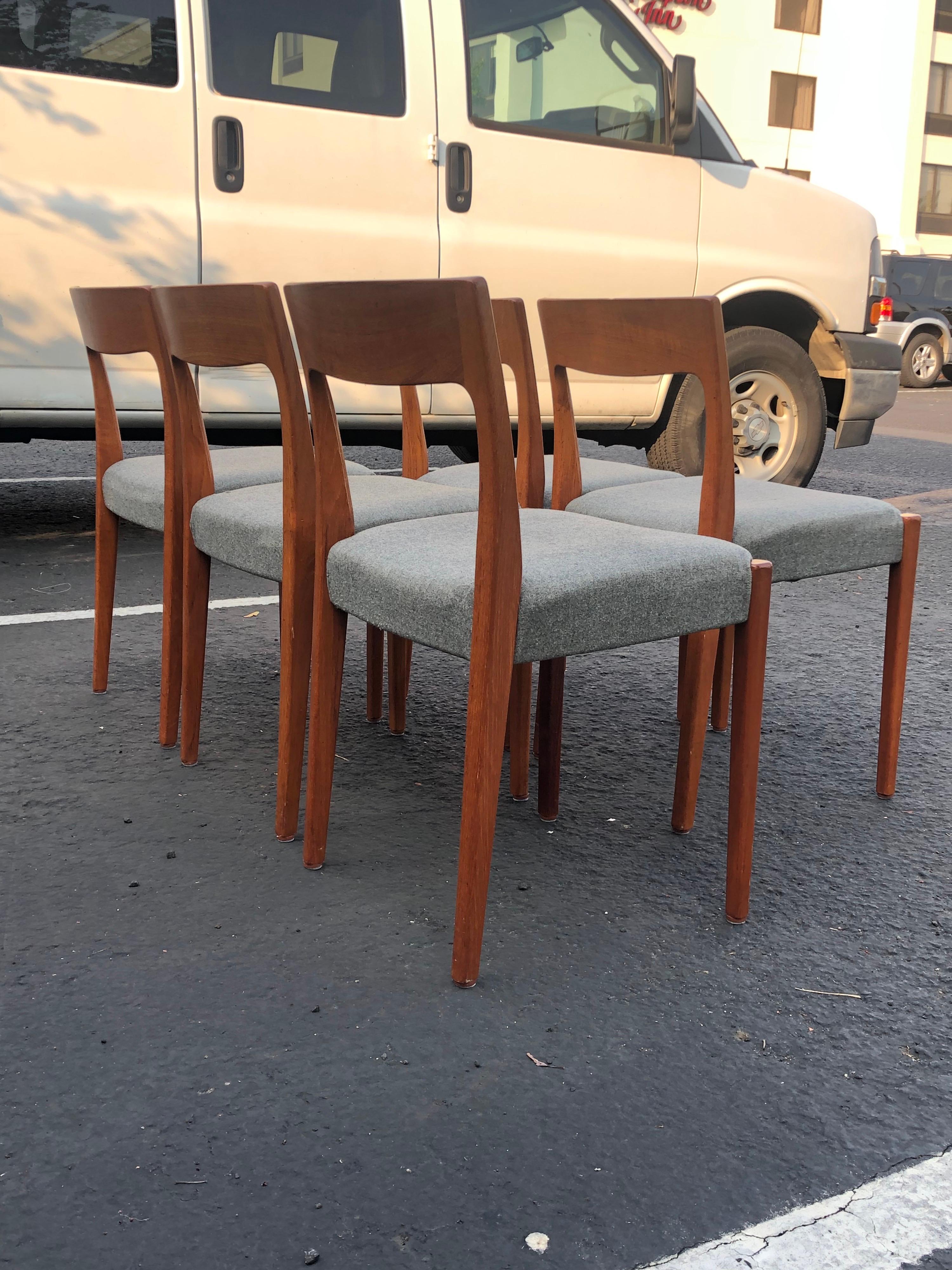 Mid-Century Modern Vintage Danish Mid Century Modern Teak Dining Chairs, Priced Individually For Sale