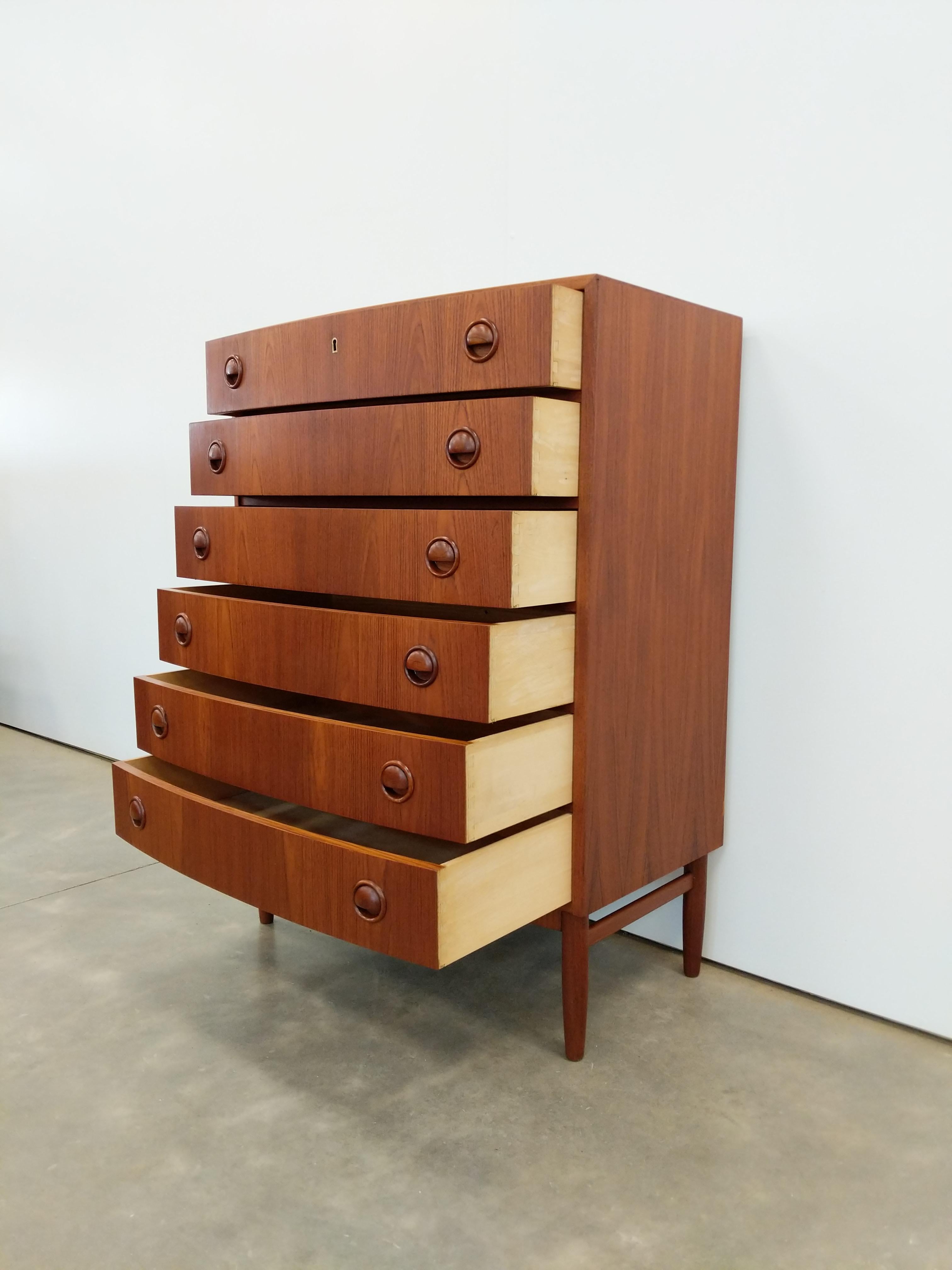 Dänische Vintage-Kommode aus Teakholz von Kai Kristiansen, Mid-Century Modern (Moderne der Mitte des Jahrhunderts)