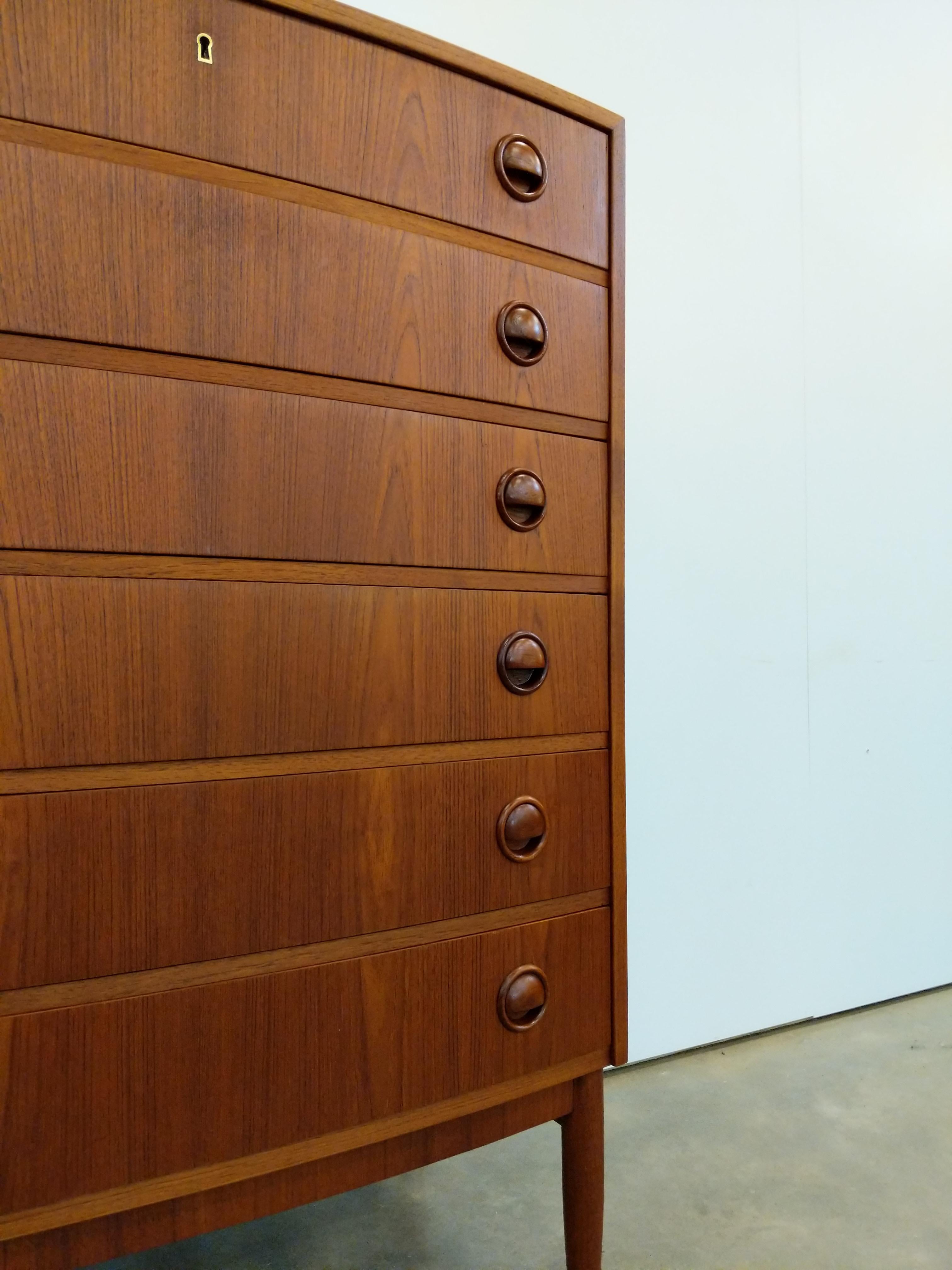Dänische Vintage-Kommode aus Teakholz von Kai Kristiansen, Mid-Century Modern 1