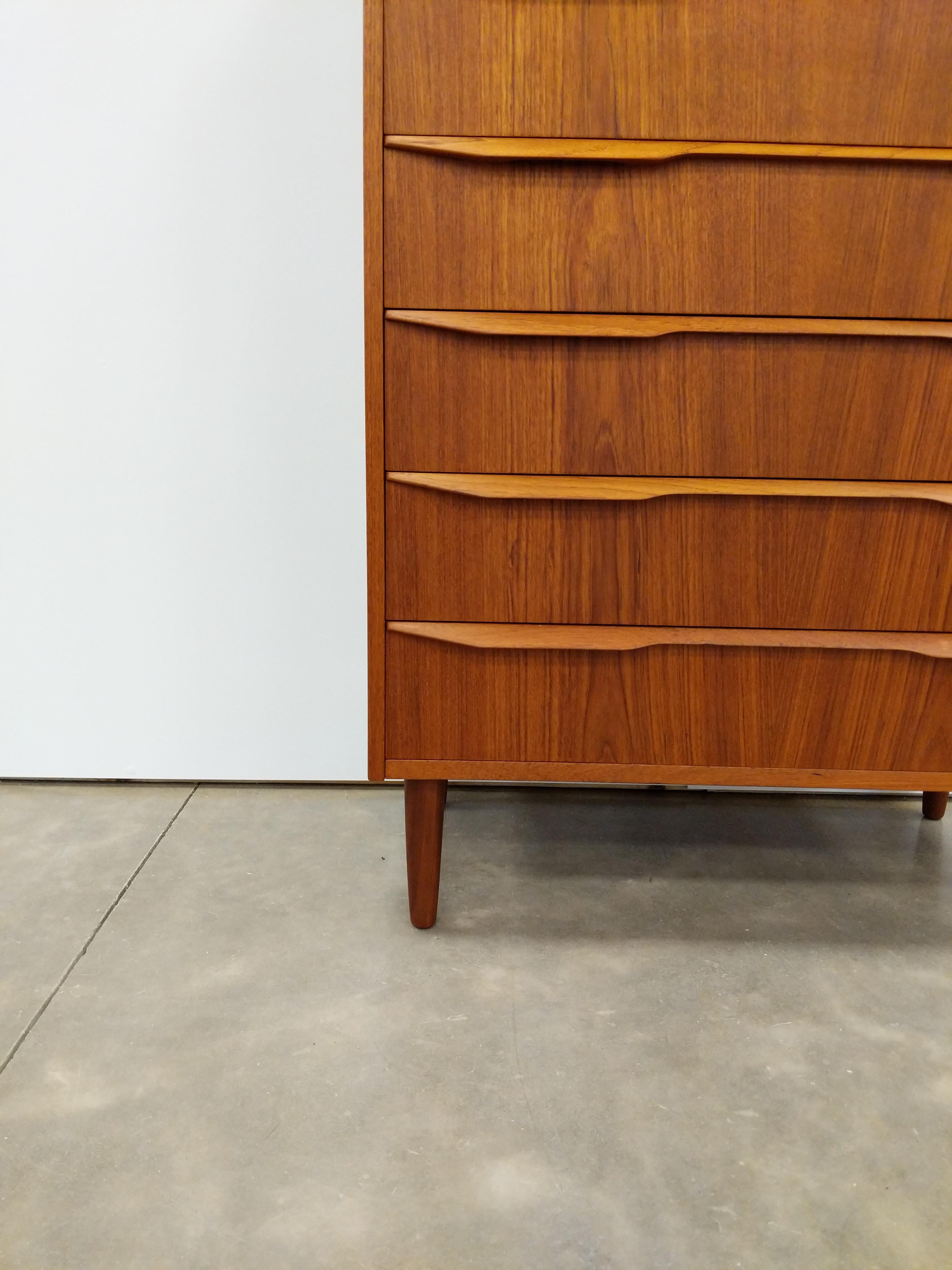 20th Century Vintage Danish Mid Century Modern Teak Dresser