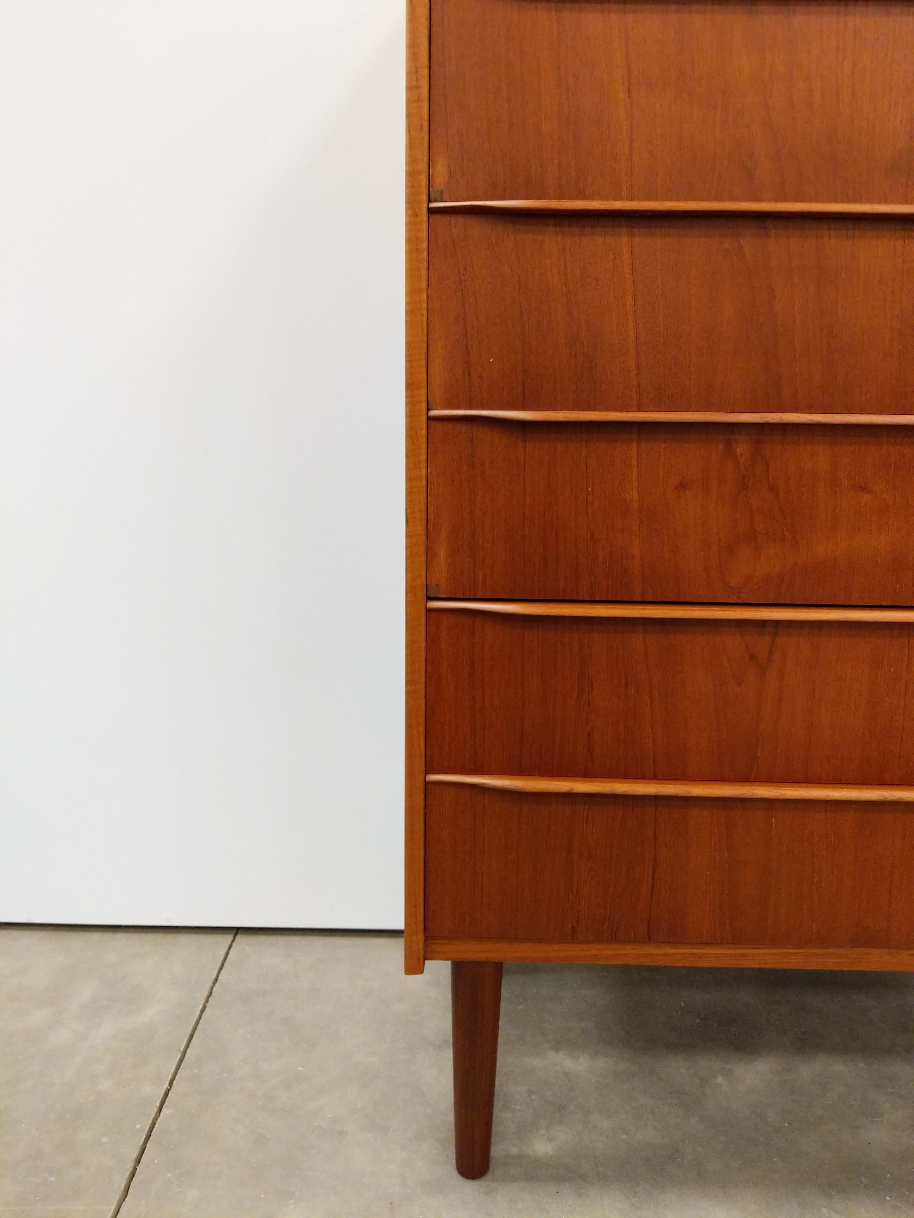 20th Century Vintage Danish Mid Century Modern Teak Dresser