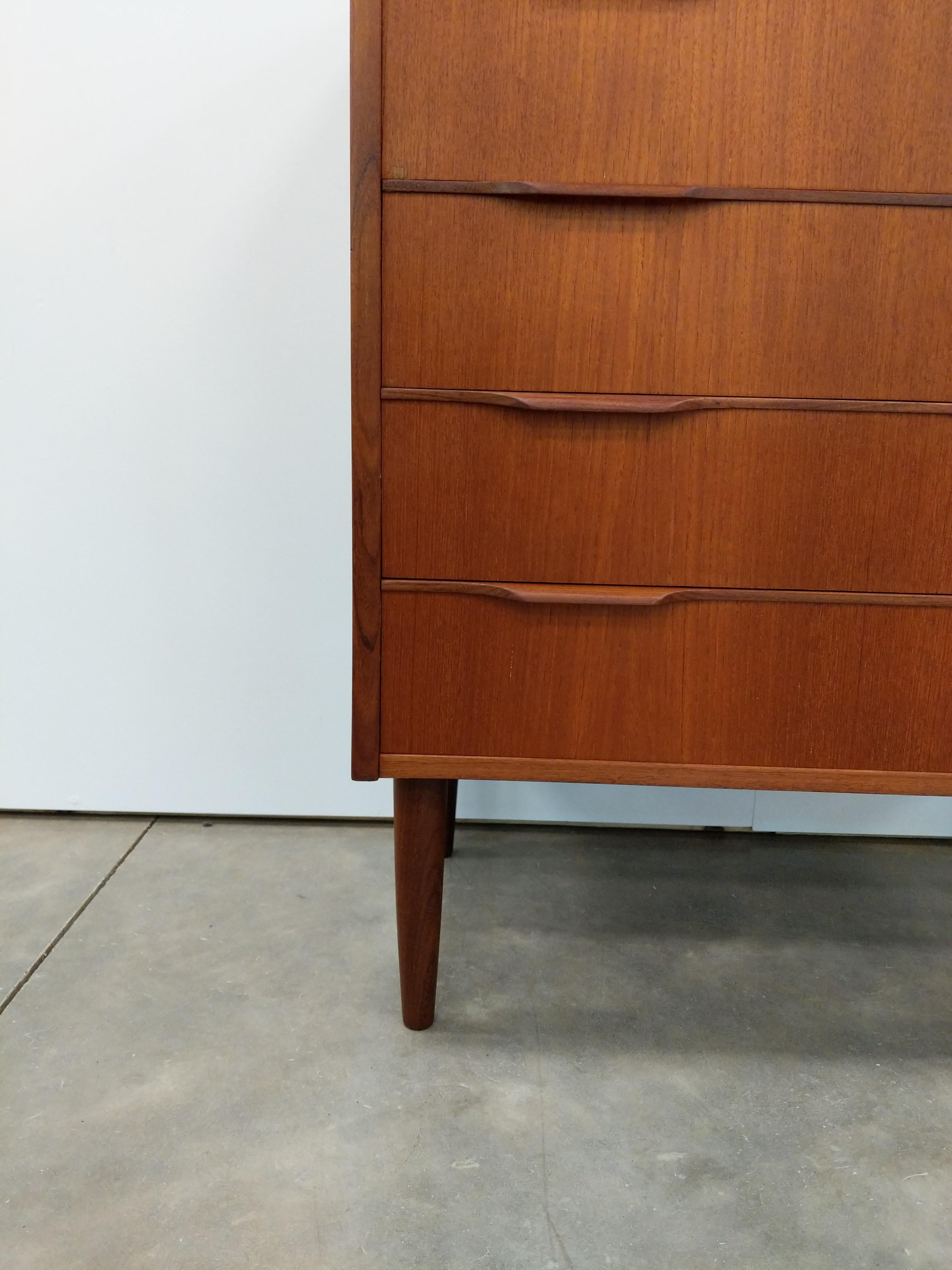 20th Century Vintage Danish Mid Century Modern Teak Dresser
