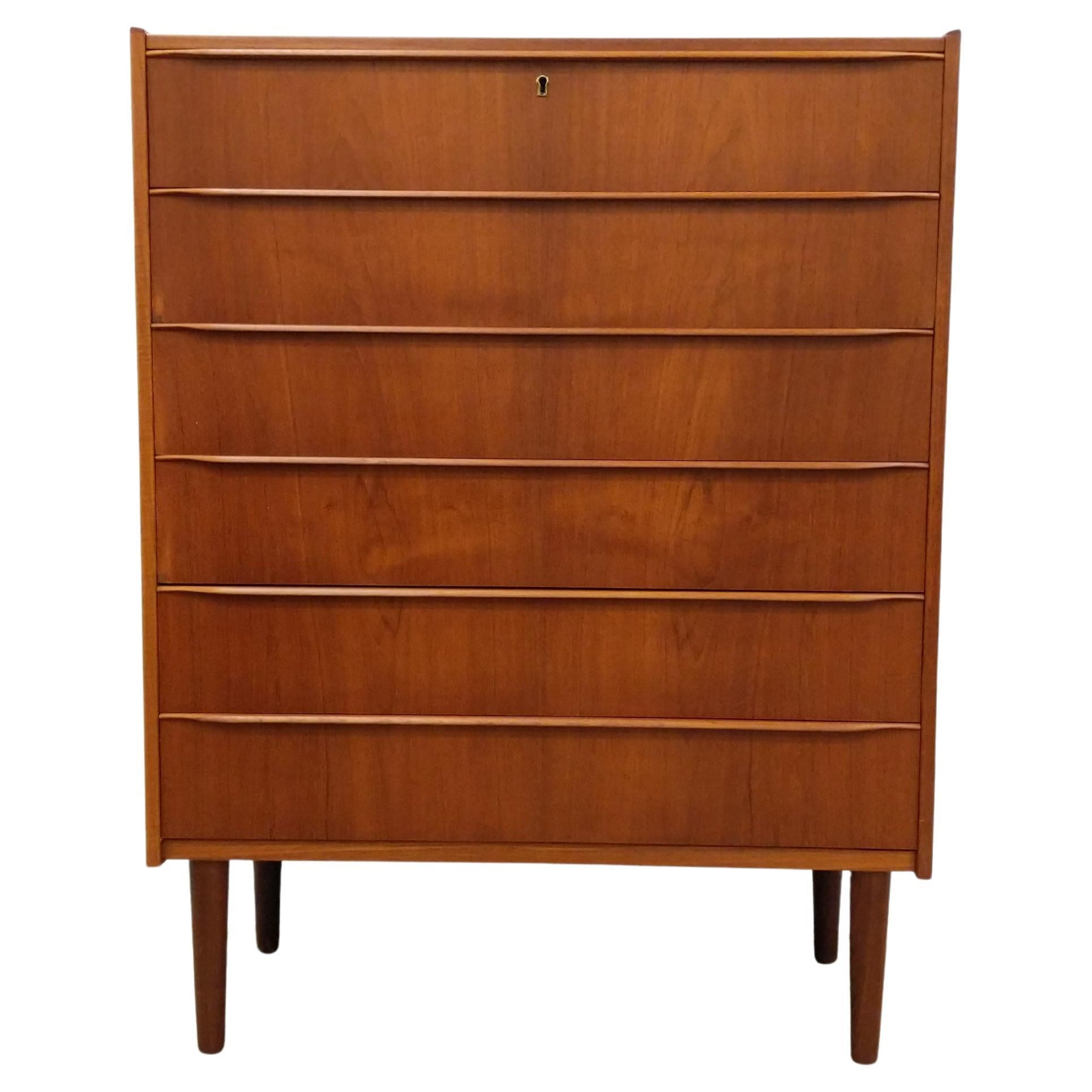 Vintage Danish Mid Century Modern Teak Dresser