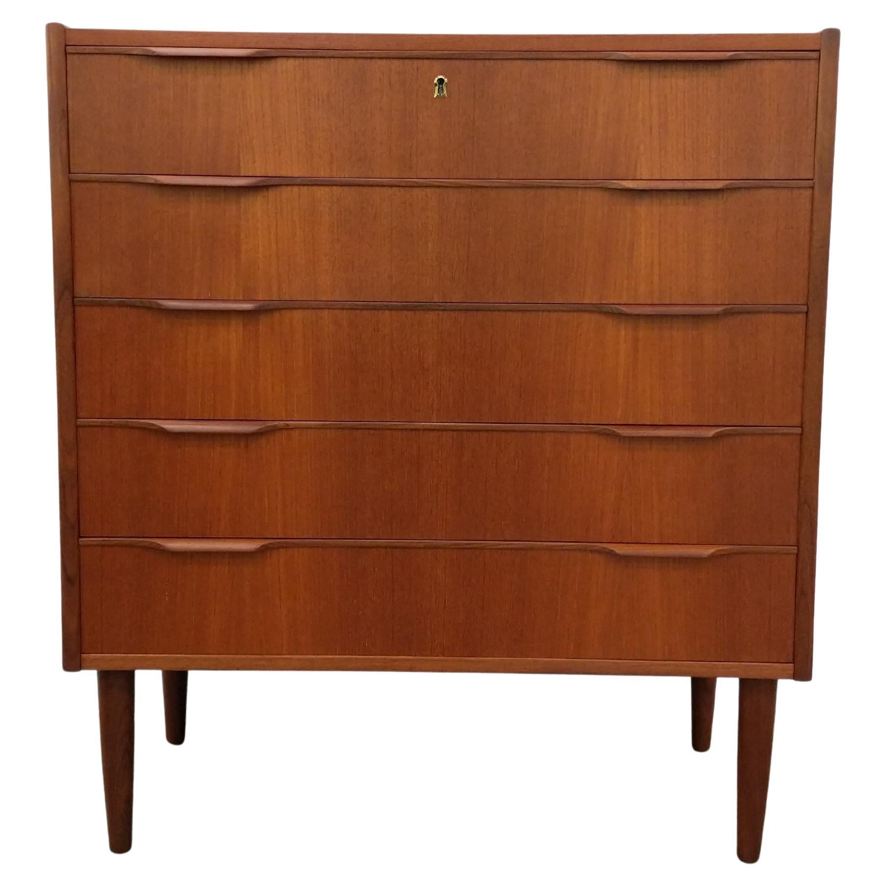 Vintage Danish Mid Century Modern Teak Dresser