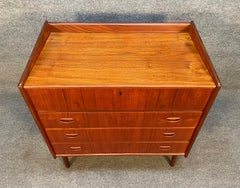 Vintage Danish Mid-Century Modern Teak Dresser Vanity Attributed to Peter Hvidt