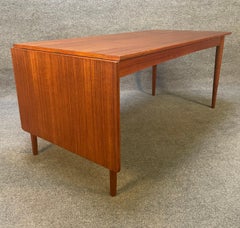 Vintage Danish Mid-Century Modern Teak Drop Leaf Coffee Table
