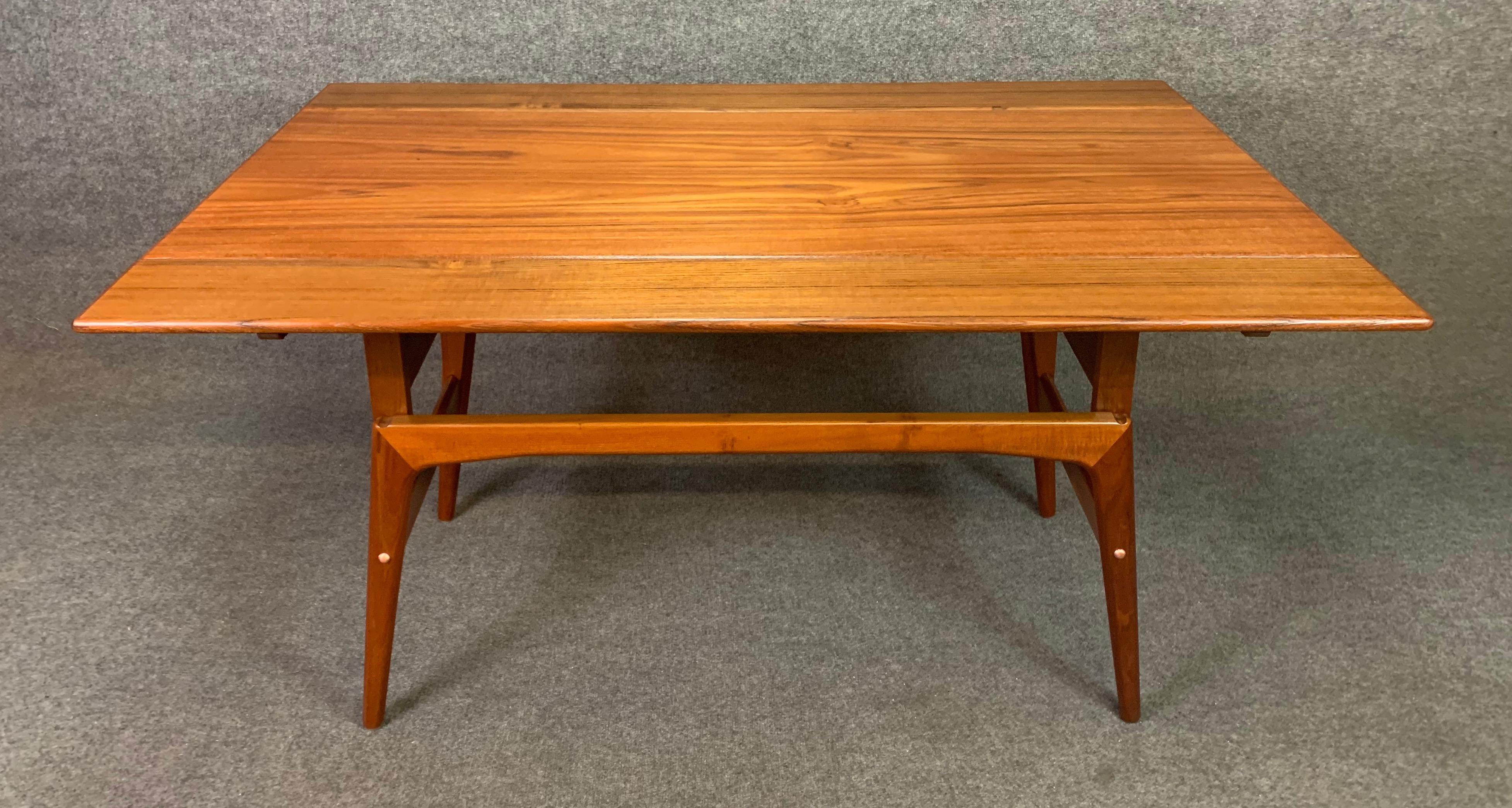 Vintage Danish Mid-Century Modern Teak Elevator Coffee-Dining Table Attributed T 2