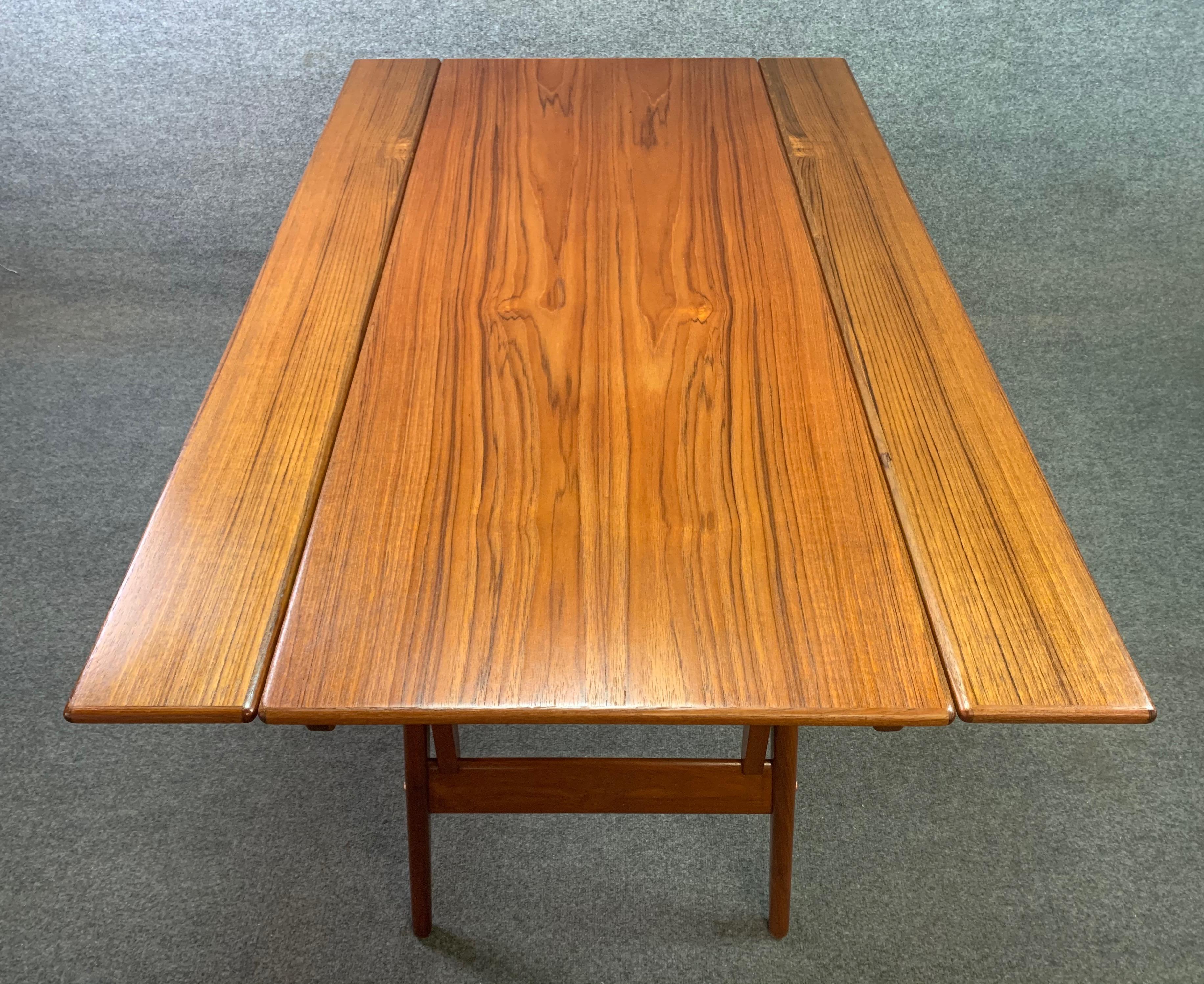 Vintage Danish Mid-Century Modern Teak Elevator Coffee-Dining Table Attributed T 3