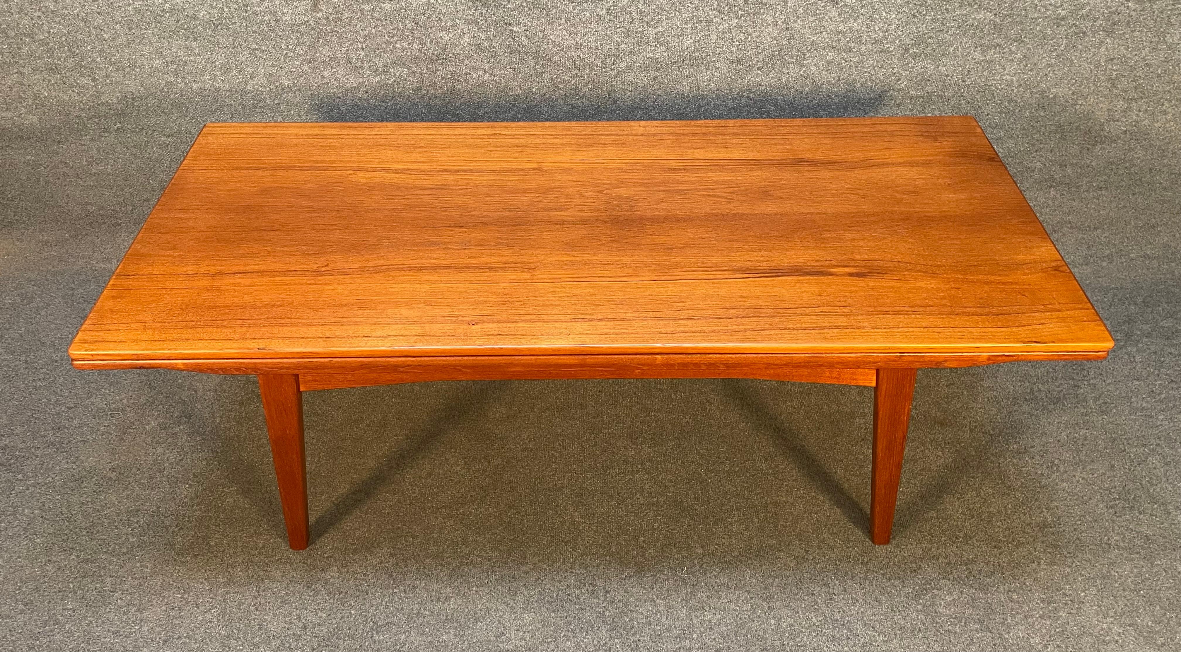 Vintage Danish Mid-Century Modern Teak Elevator Coffee-Dining Table 1