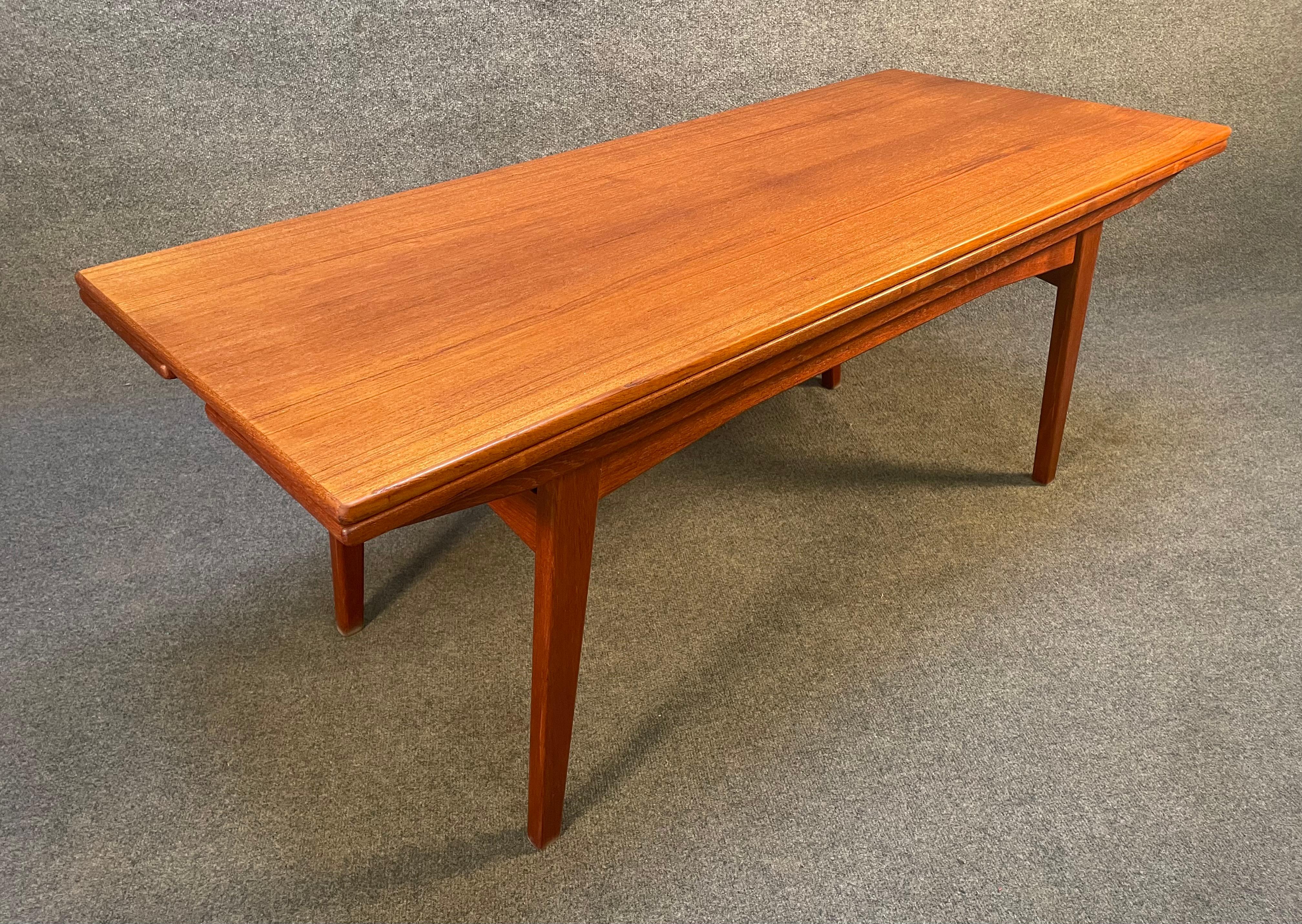 Vintage Danish Mid-Century Modern Teak Elevator Coffee-Dining Table 2