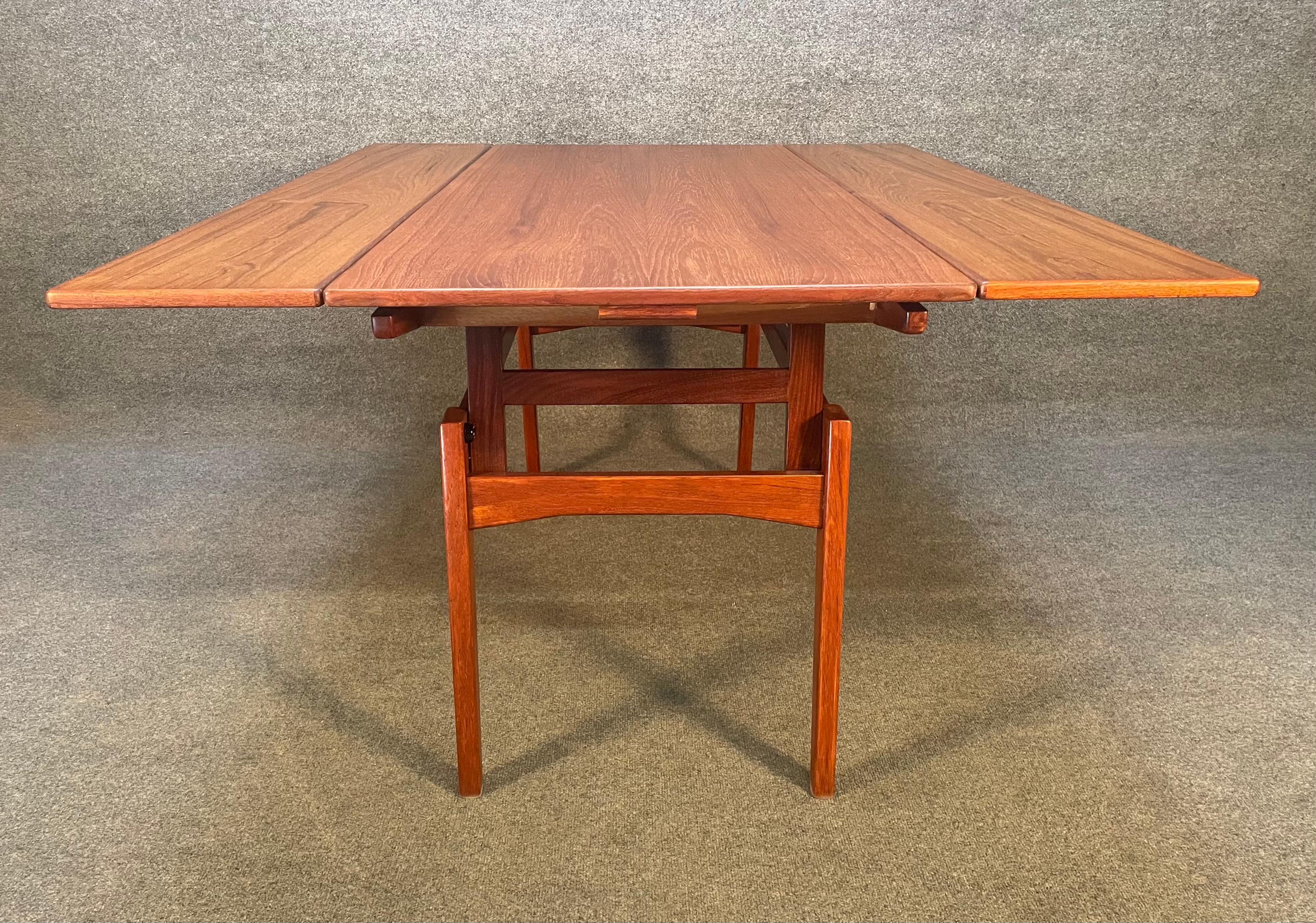 Vintage Danish Mid-Century Modern Teak Elevator Coffee-Dining Table 3