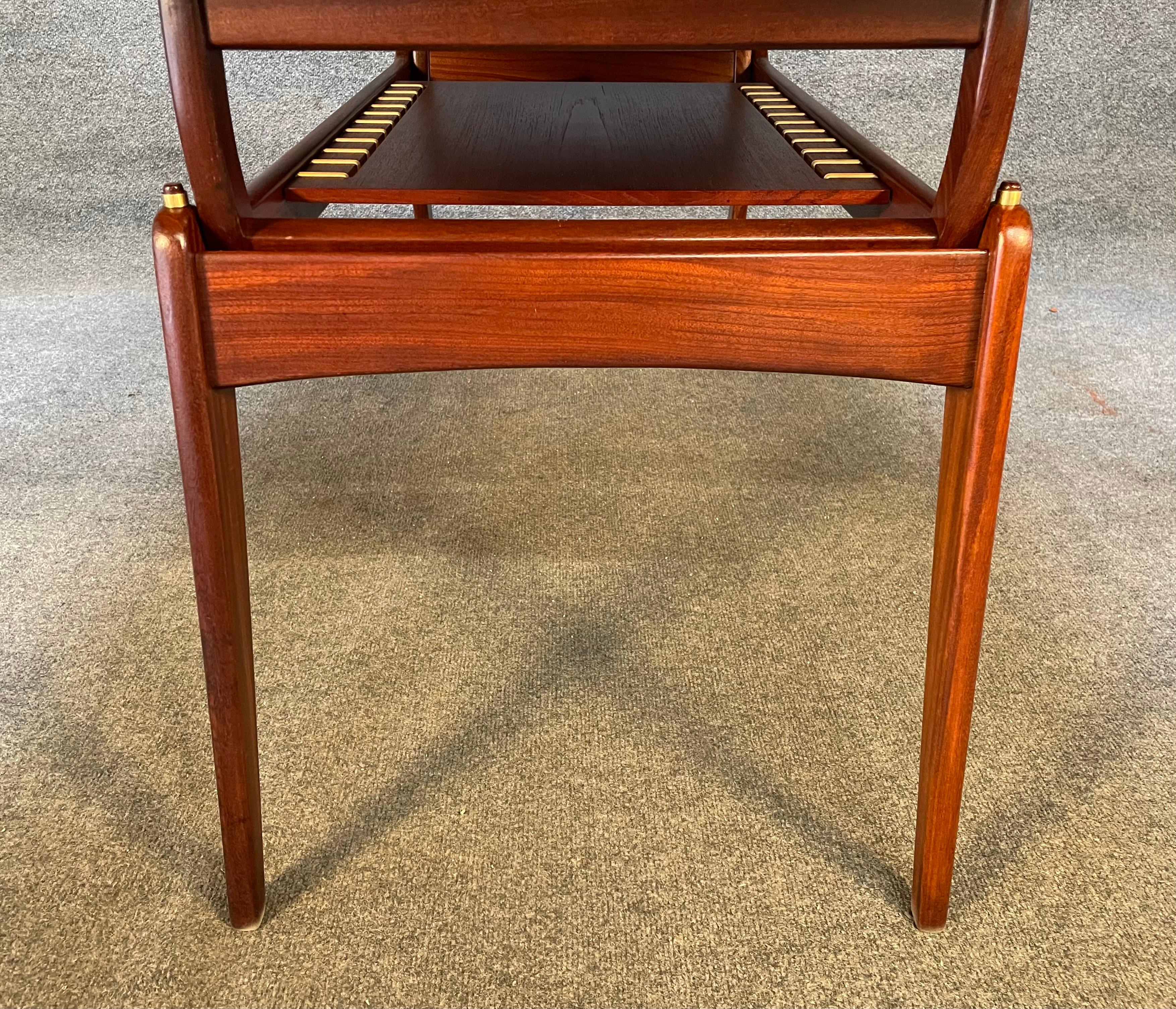 Scandinavian Modern Vintage Danish Mid-Century Modern Teak Elevator Table by BC Mobler