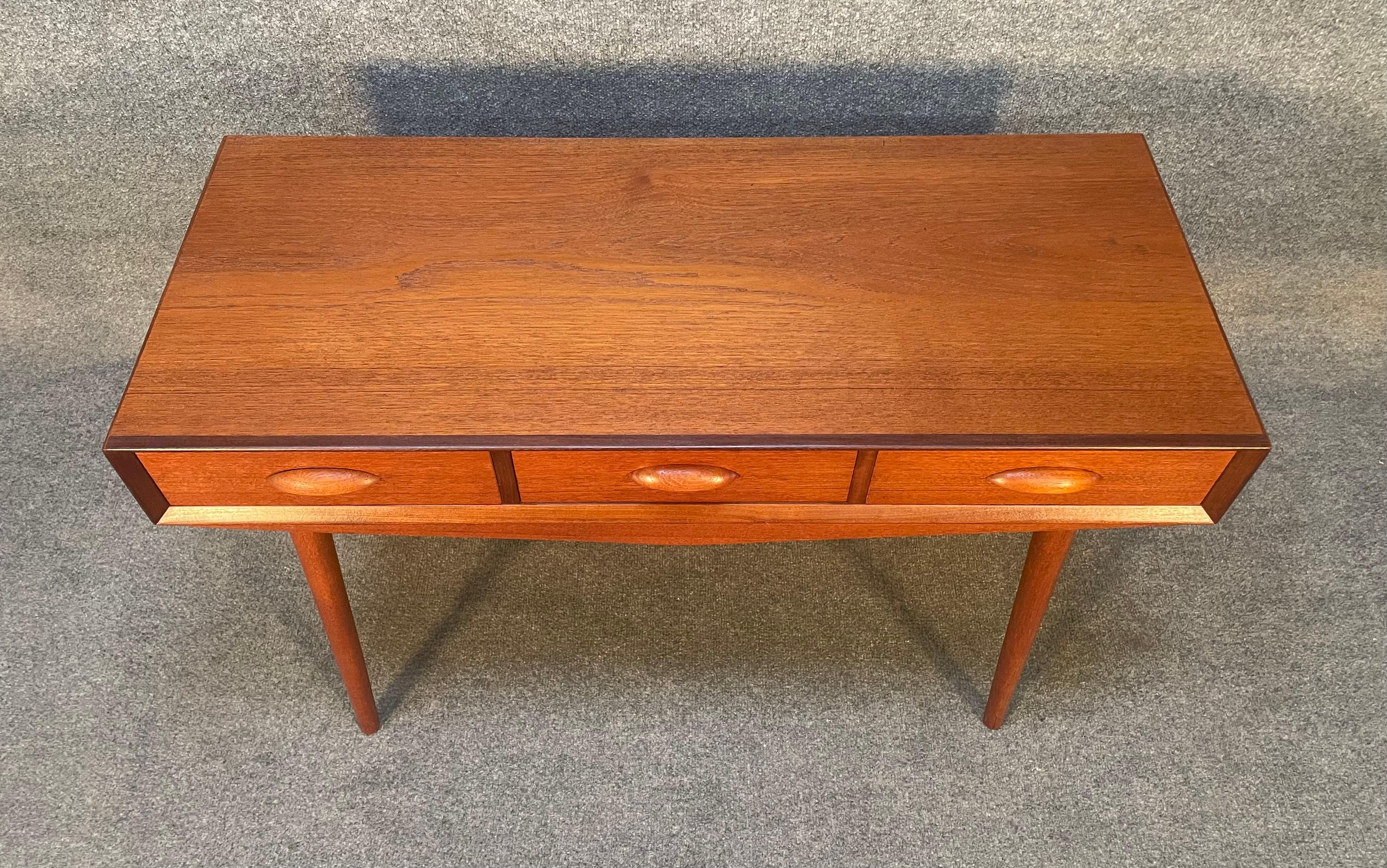 Mid-20th Century Vintage Danish Mid-Century Modern Teak Entry Way Console