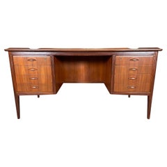 Vintage Danish Mid Century Modern Teak Executive Desk by Svend Madsen