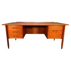 Vintage Danish Mid Century Modern Teak Executive Desk "Model 15" by Goran Strand