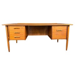 Vintage Danish Mid Century Modern Teak Executive Desk "Model 15" by Goran Strand