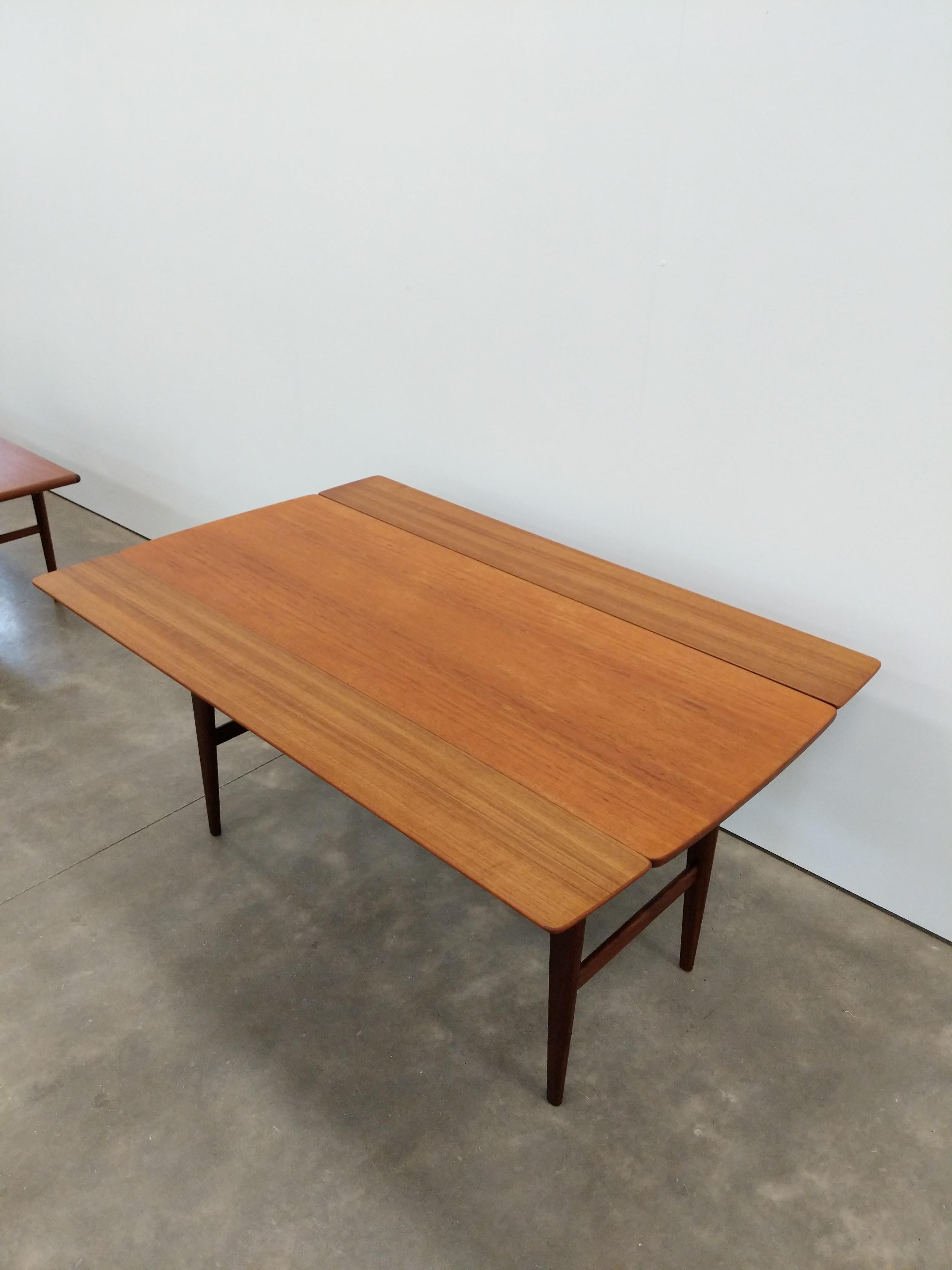 Vintage Danish Mid Century Modern Teak Expandable 