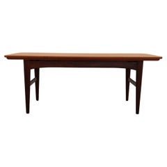 Table basse extensible "Copenhague" en teck, d'époque, danoise et moderne du milieu du siècle dernier