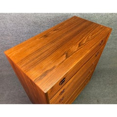 Vintage Danish Mid-Century Modern Teak Gentleman's Chest Dresser