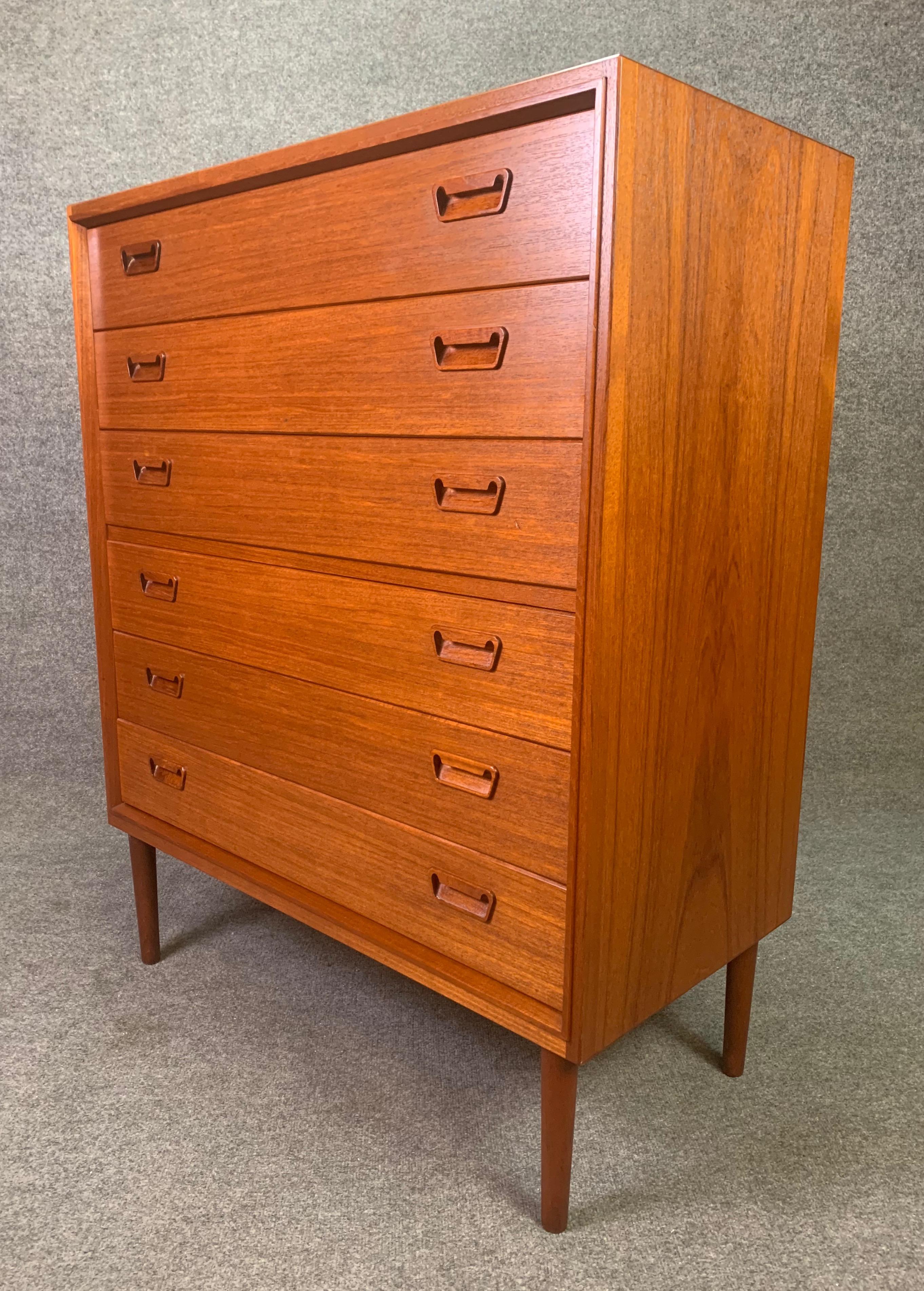 Vintage Danish Mid-Century Modern Teak Highboy Dresser by Munch Slagelse 2