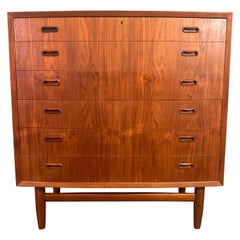 Vintage Danish Mid-Century Modern Teak Highboy Dresser