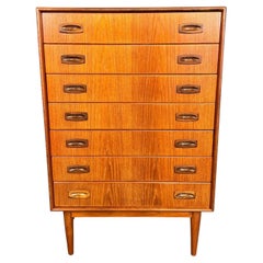 Vintage Danish Mid Century Modern Teak HighBoy Dresser