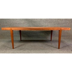 Vintage Danish Mid-Century Modern Teak Large Coffee Table by Severin Hansen Jr