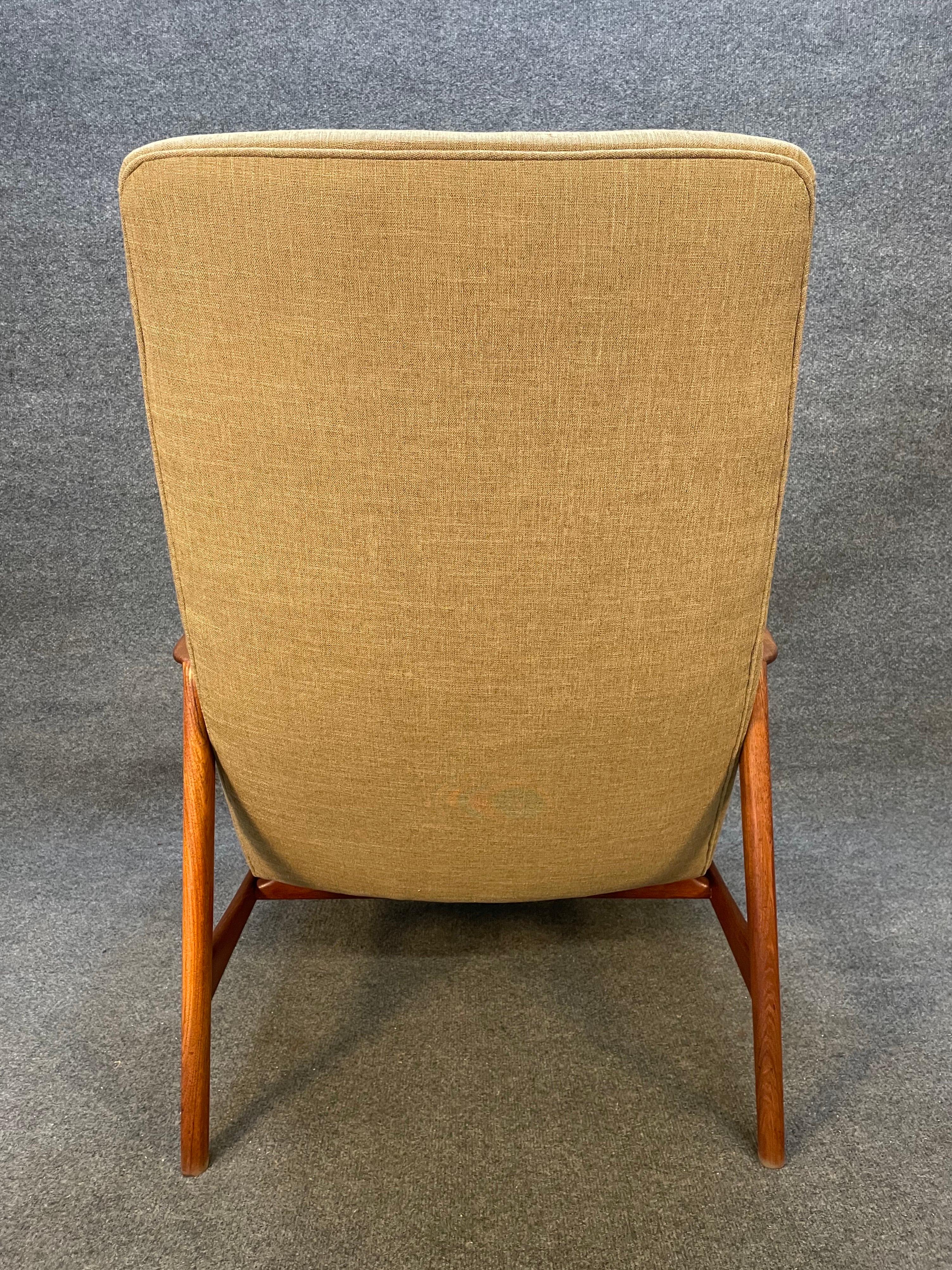 Woodwork Vintage Danish Mid Century Modern Teak Lounge Chair by Dux of Sweden For Sale