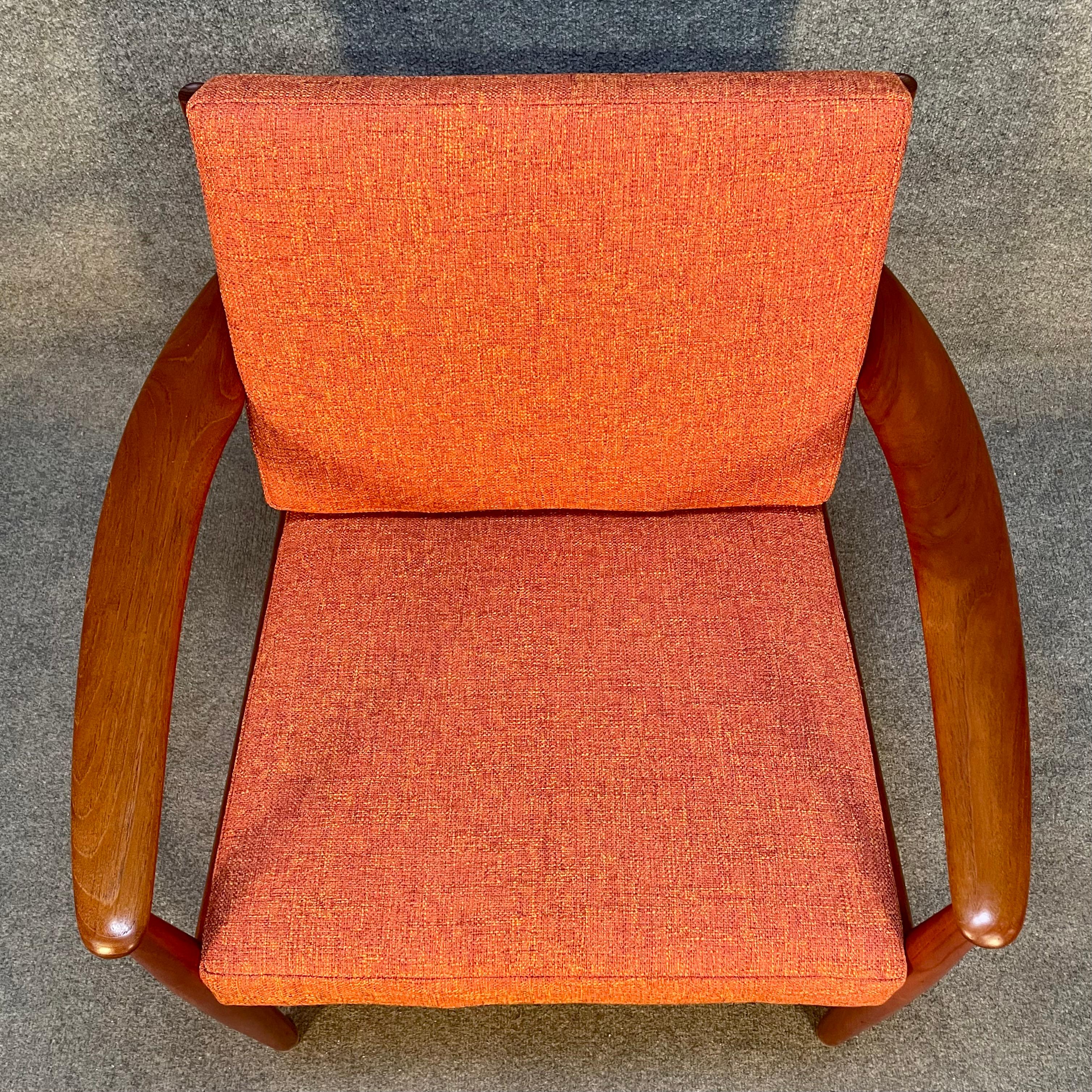 Scandinavian Modern Vintage Danish Mid-Century Modern Teak Lounge Chair by Grete Jalk