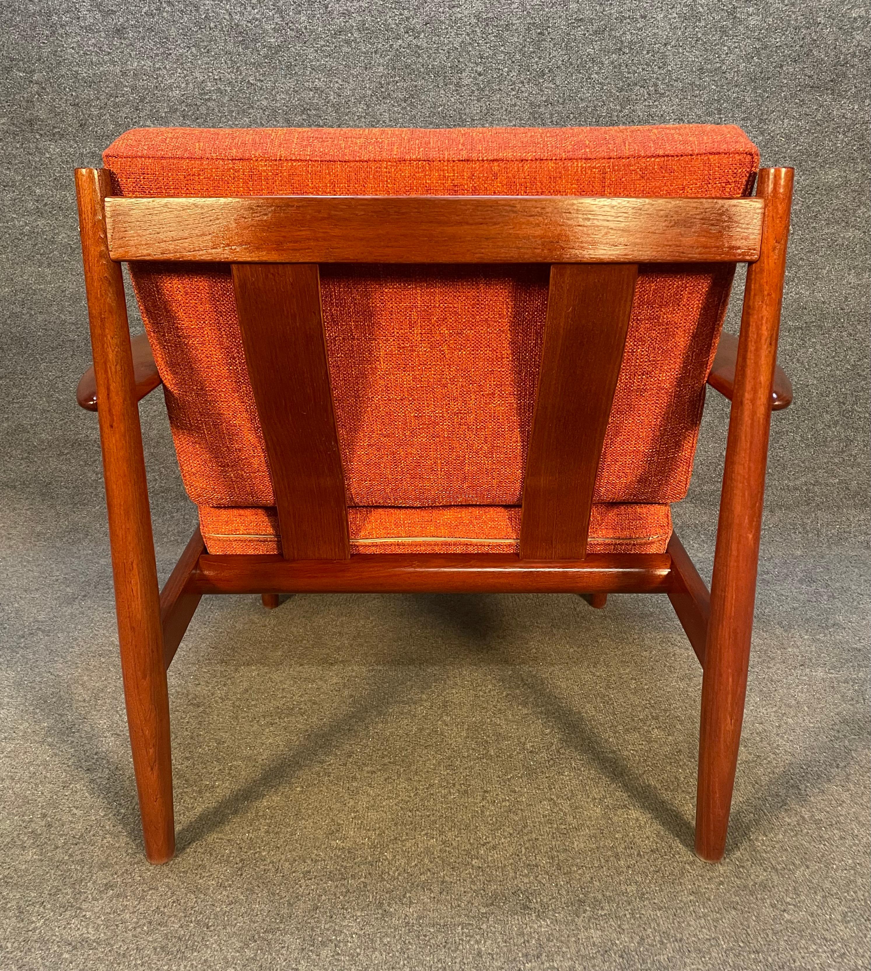 Woodwork Vintage Danish Mid-Century Modern Teak Lounge Chair by Grete Jalk