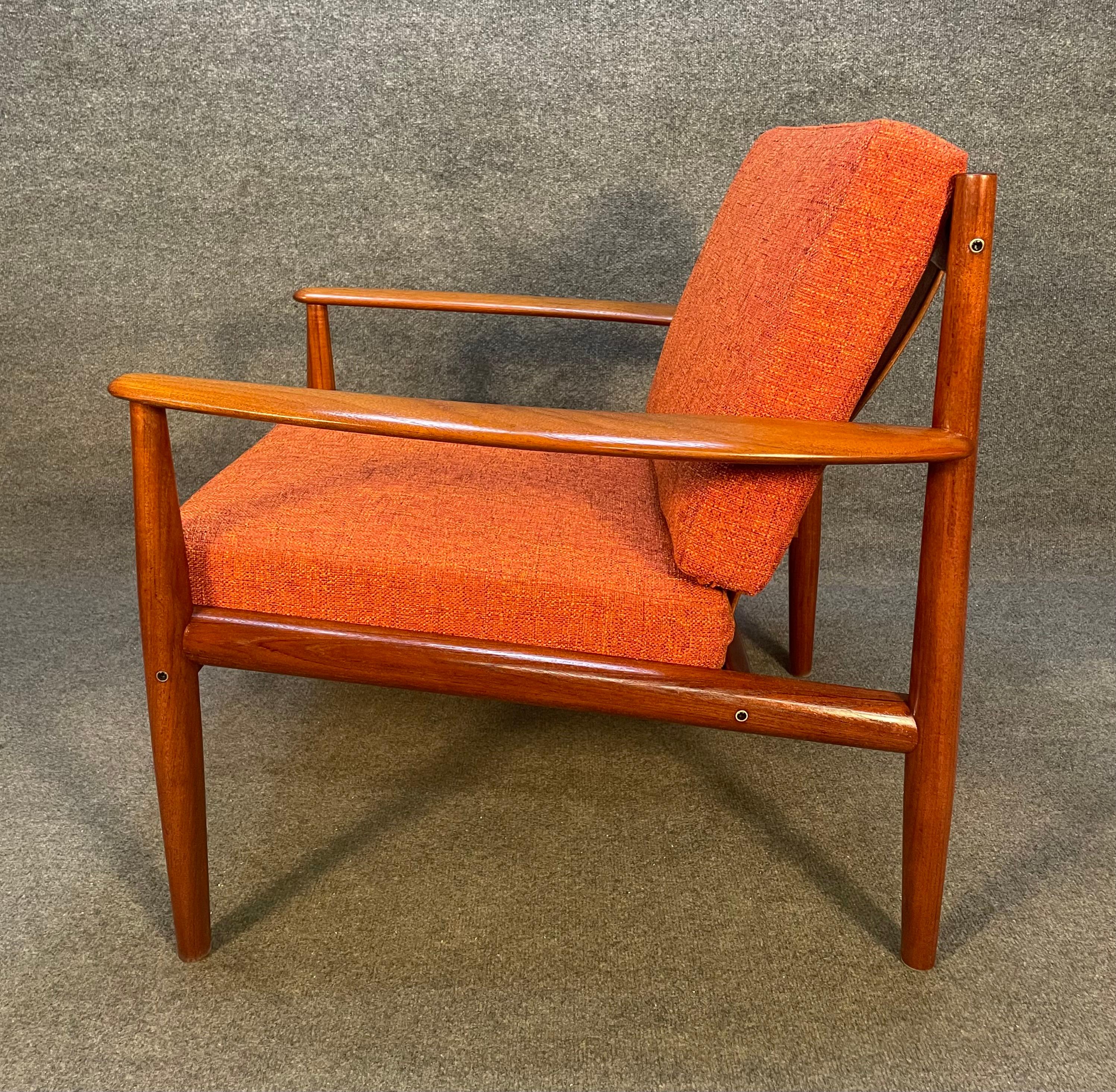 Mid-20th Century Vintage Danish Mid-Century Modern Teak Lounge Chair by Grete Jalk