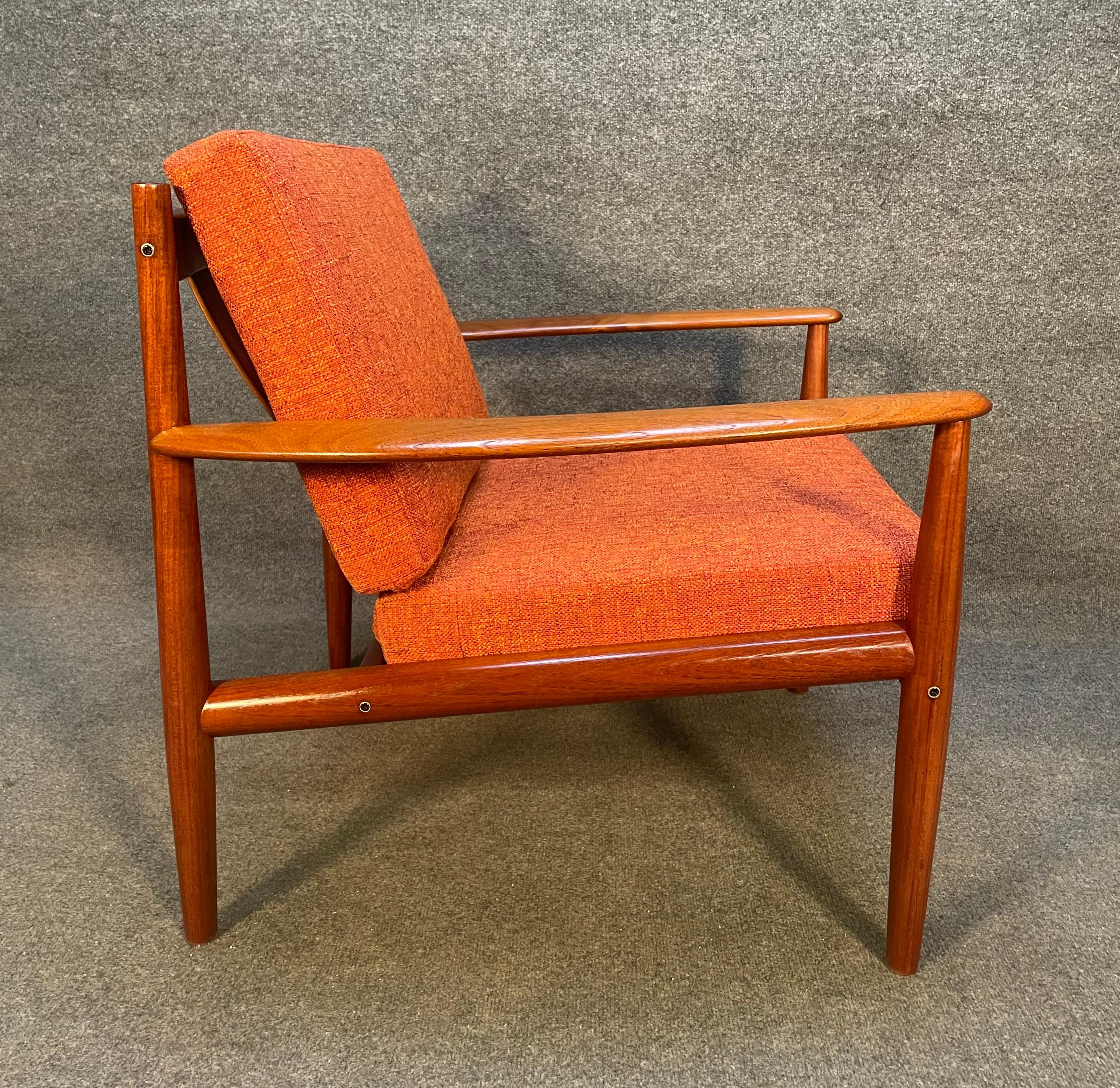 Vintage Danish Mid-Century Modern Teak Lounge Chair by Grete Jalk 2