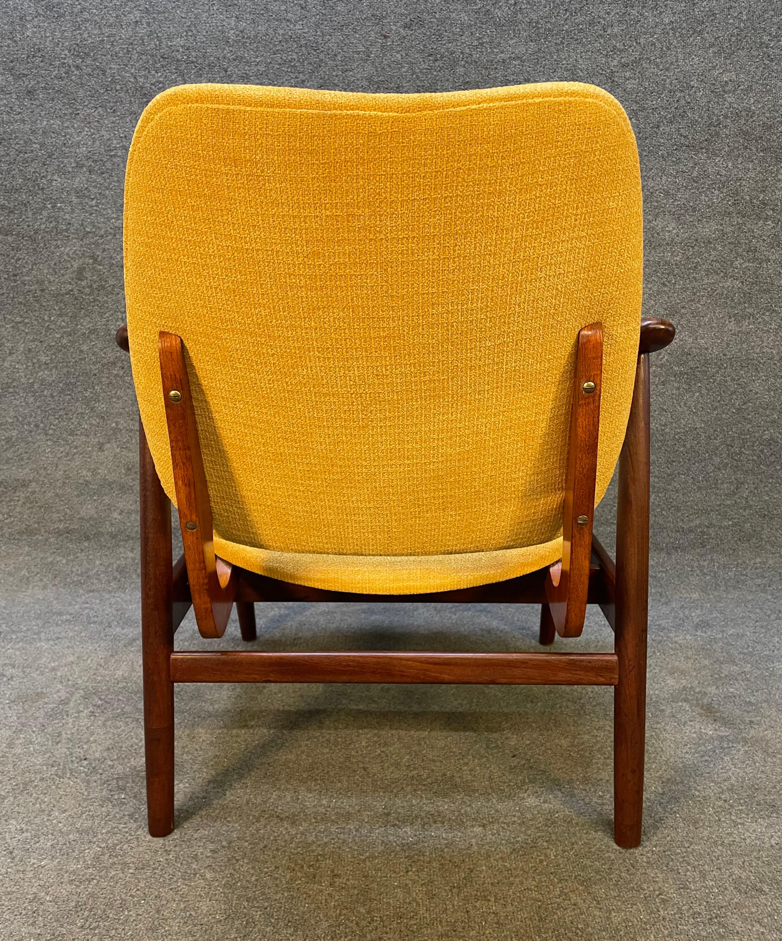 Mid-20th Century Vintage Danish Mid Century Modern Teak Lounge Chair For Sale