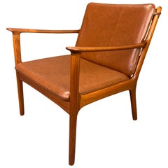 Vintage Danish Mid-Century Modern Teak Lounge Chair "PJ112" by Ole Wanscher