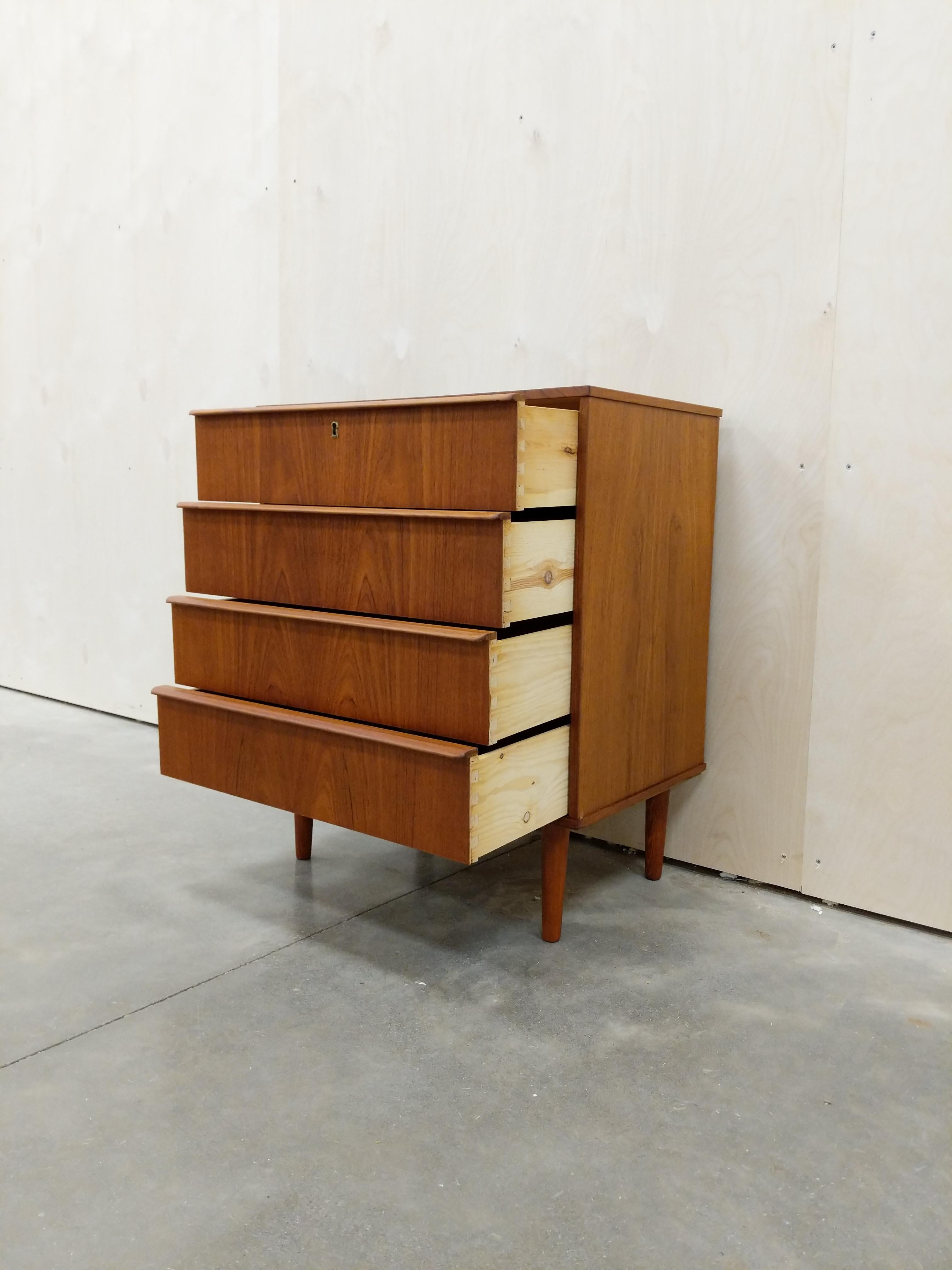 Mid-Century Modern Vintage Danish Mid Century Modern Teak Low Dresser