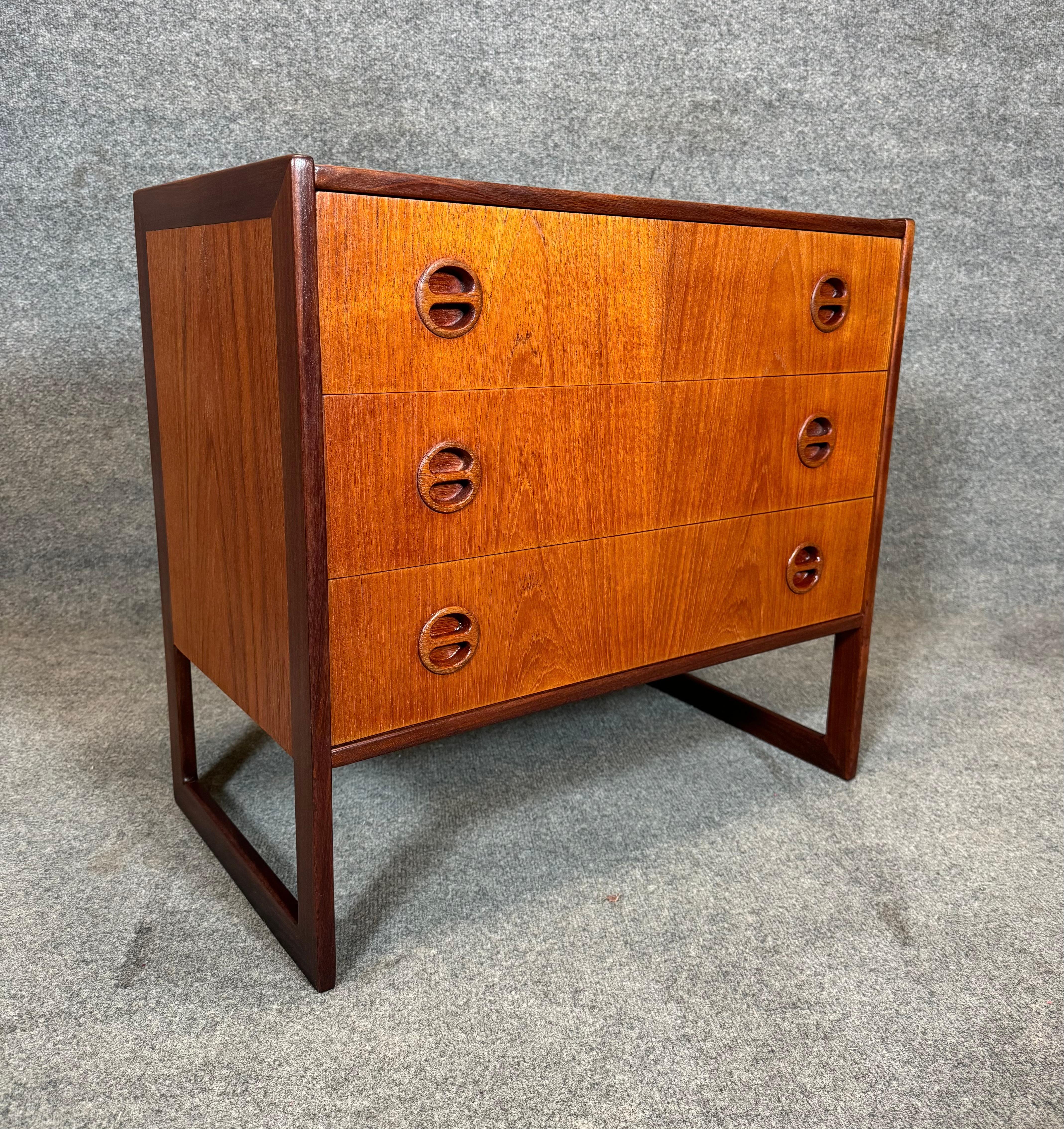 Woodwork Vintage Danish Mid Century Modern Teak LowBoy Dresser Chest by Arne Wahl Iversen