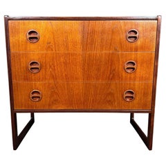 Vintage Danish Mid Century Modern Teak LowBoy Dresser Chest by Arne Wahl Iversen