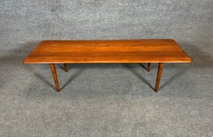 Vintage Danish Mid Century Modern Teak "Minerva" Coffee Table by Peter Hvidt