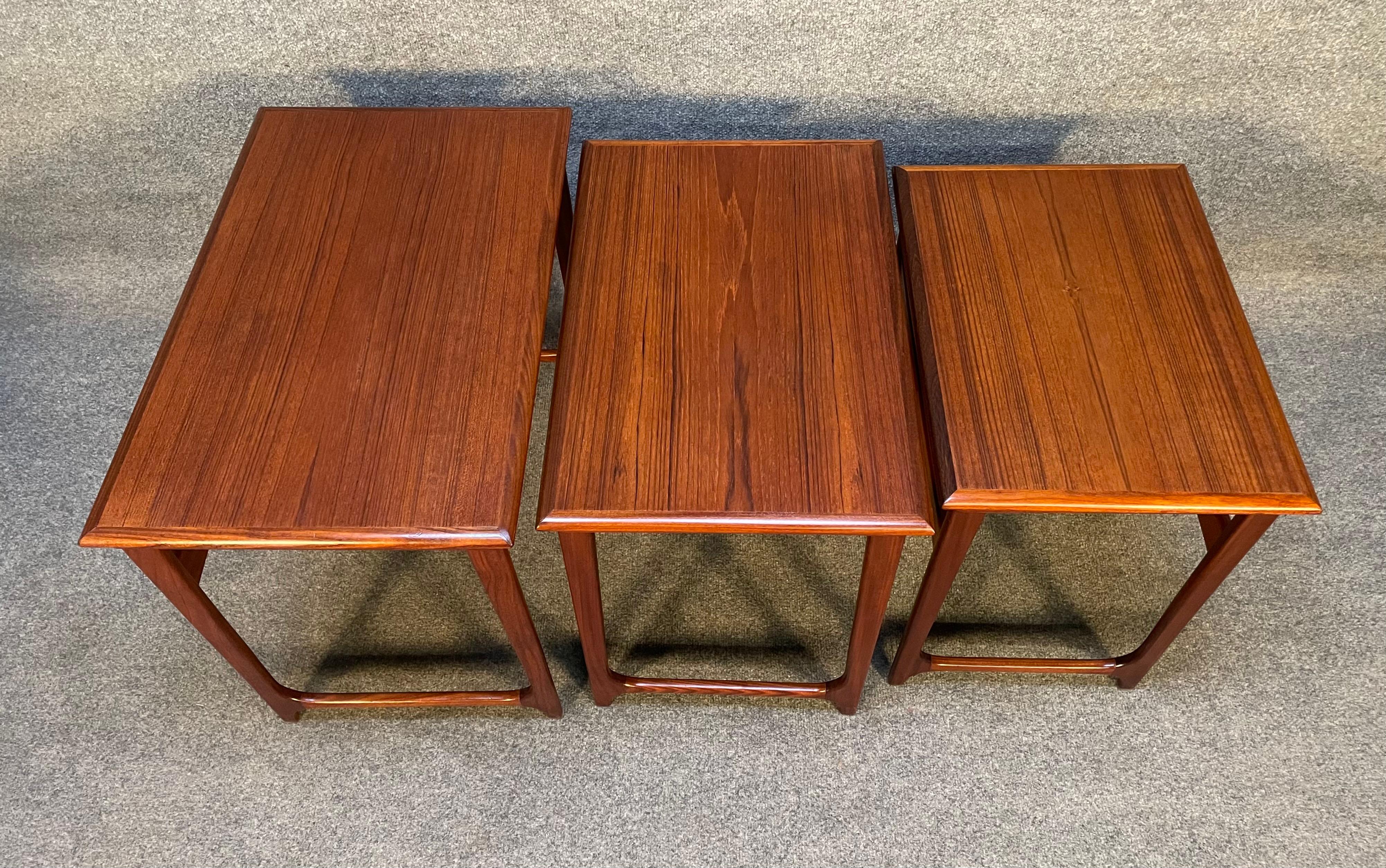 Vintage Danish Mid-Century Modern Teak Nesting Tables by BC Mobler 4